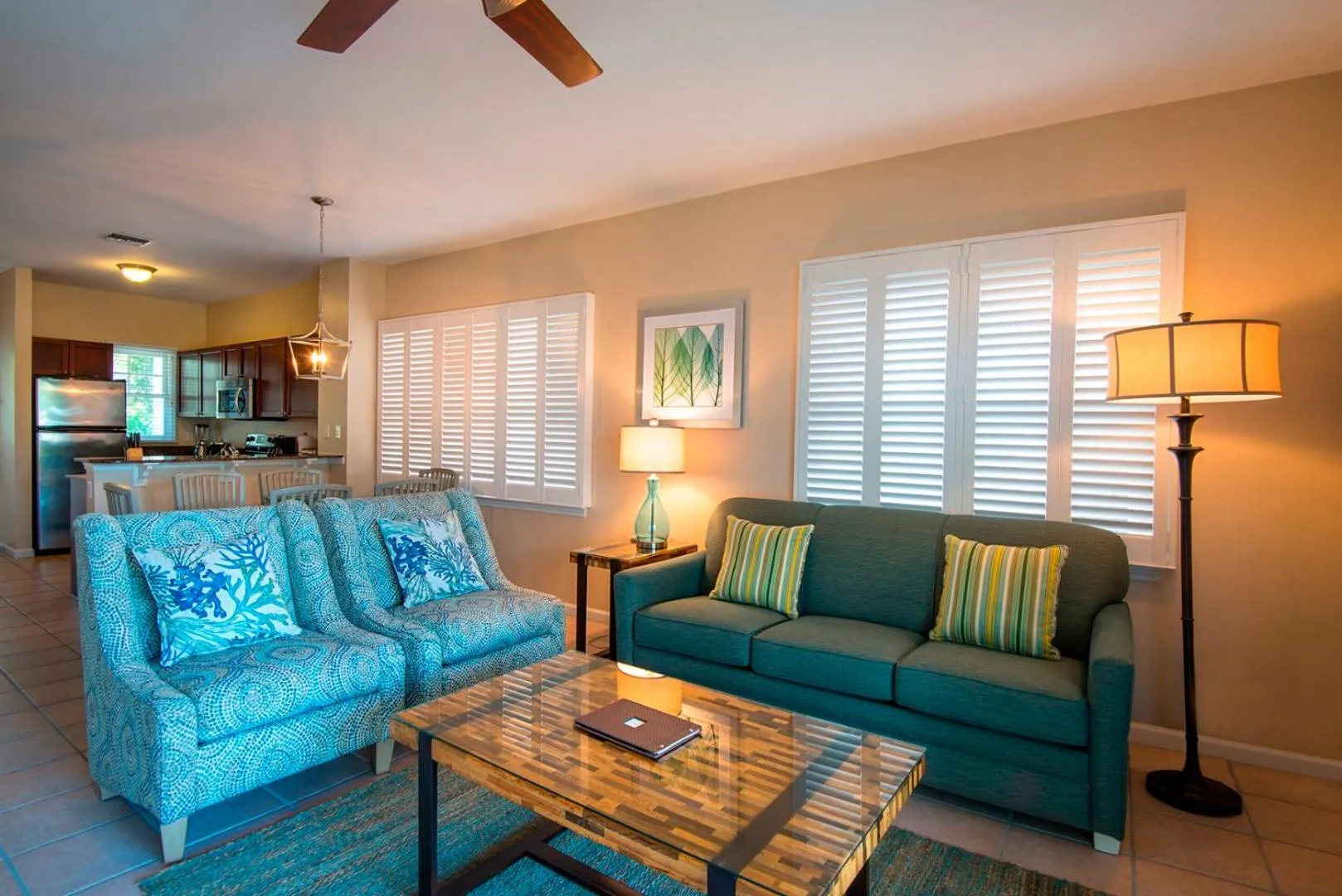 Living room in Villas at Hawks Cay Resort
