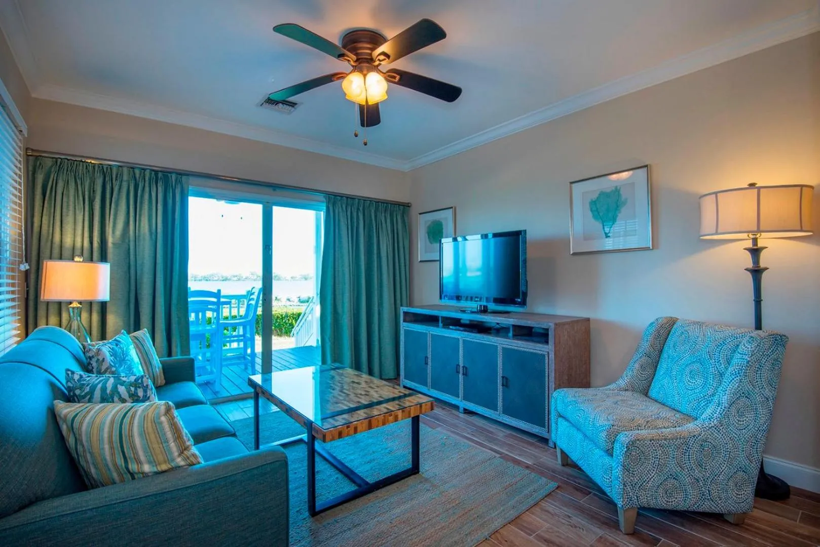 Living room in Villas at Hawks Cay Resort