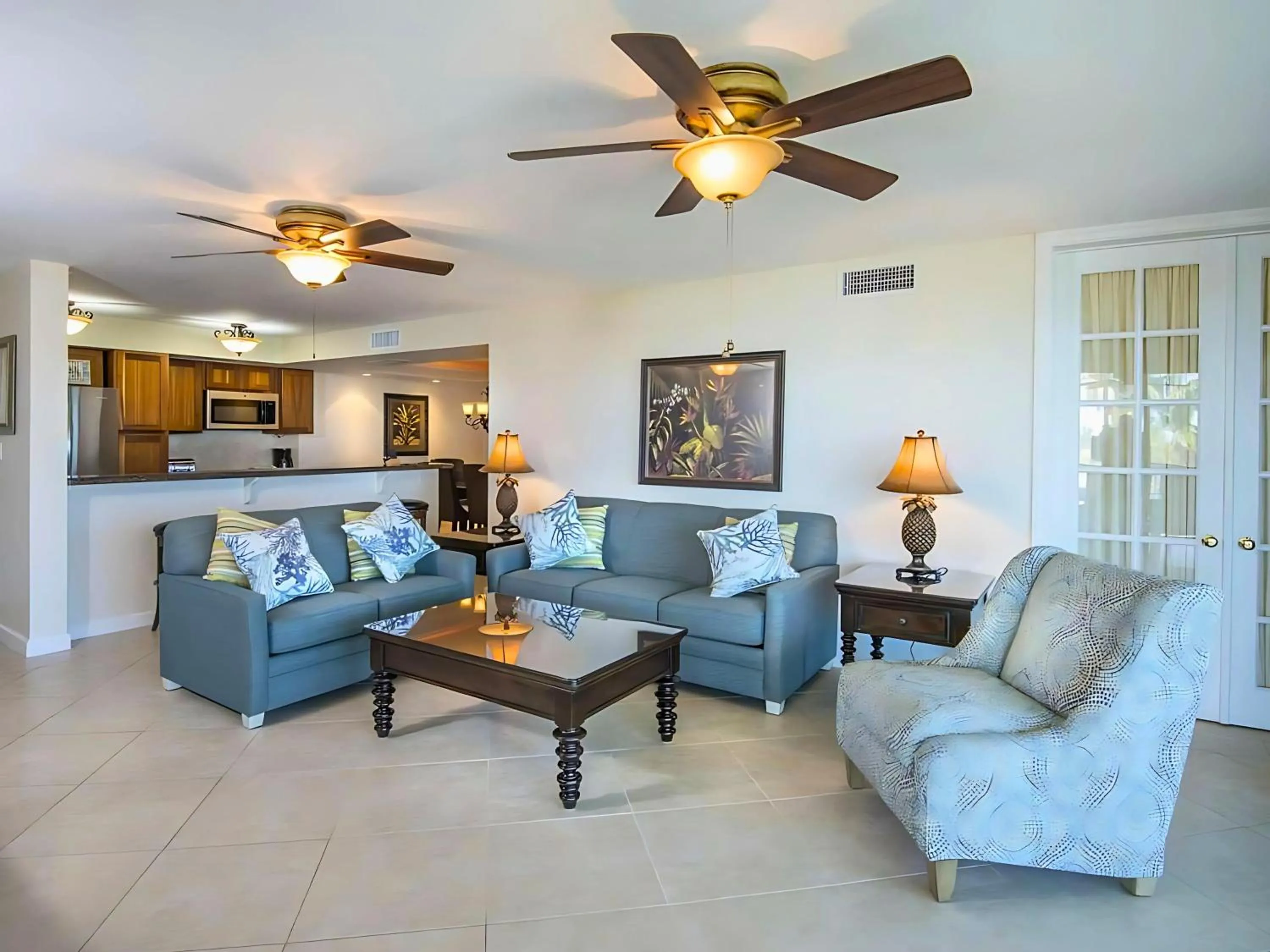 Seating area in Villas at Hawks Cay Resort