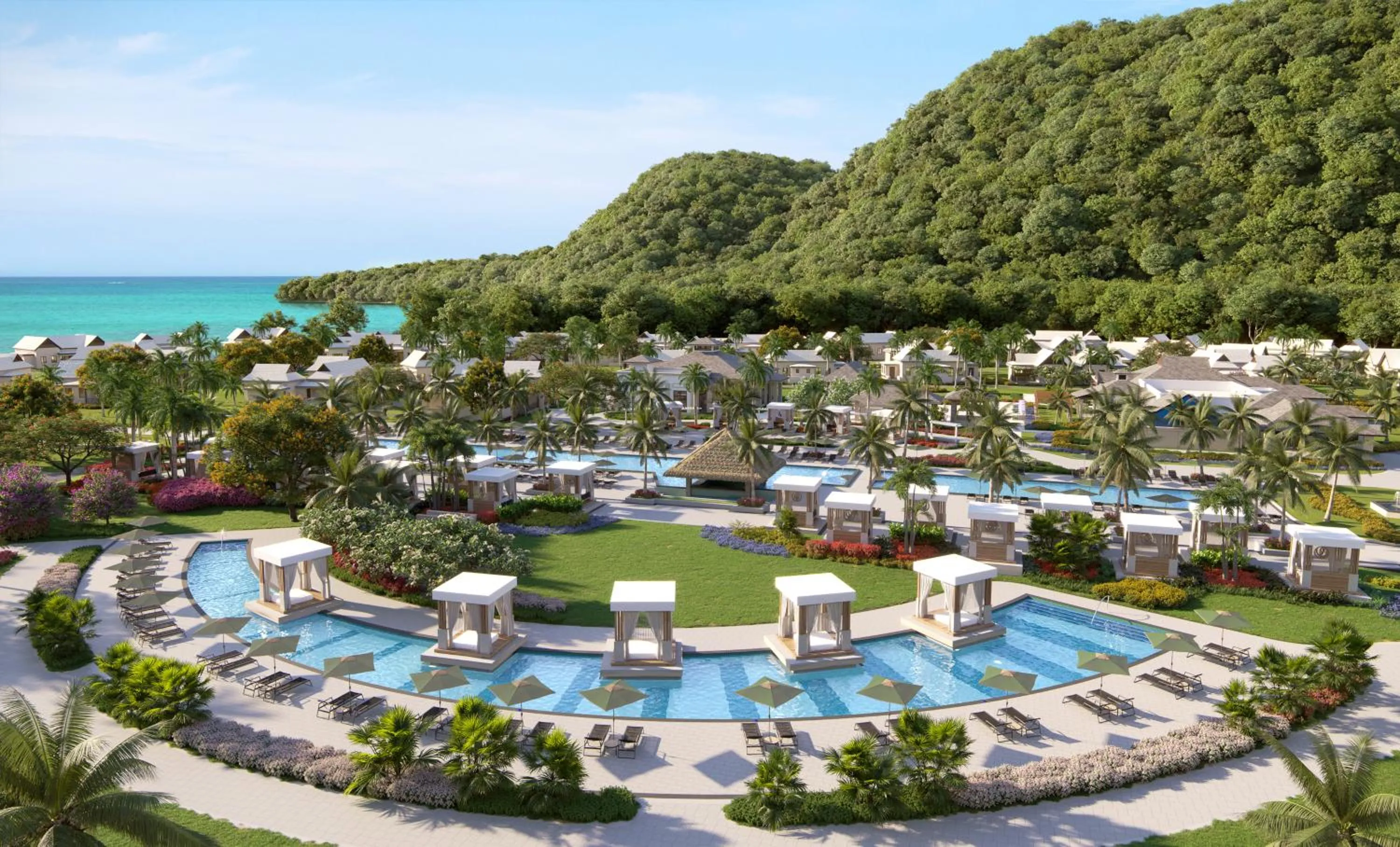 Swimming pool in Sandals St. Vincent All Inclusive Couples Only