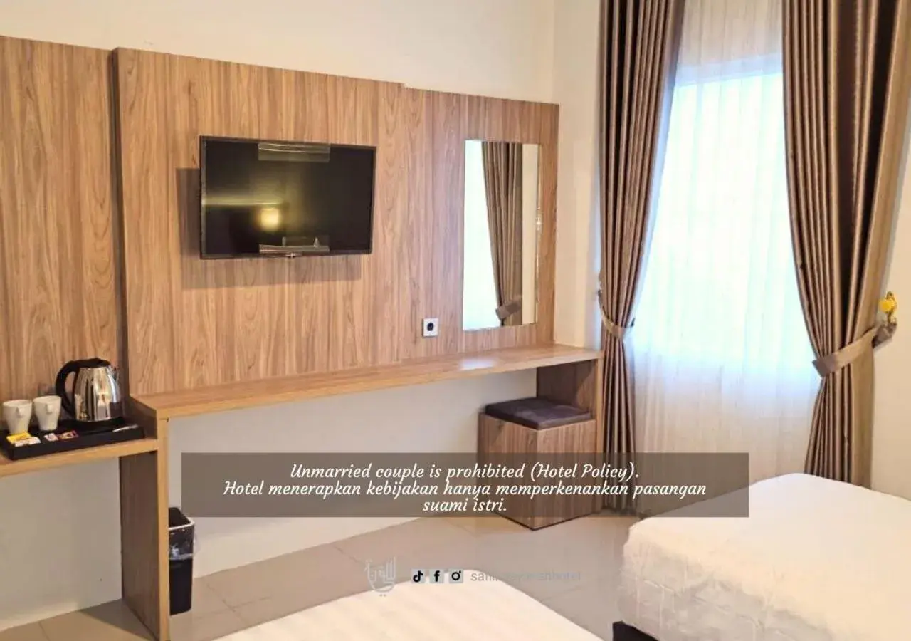 Bed in The Safiina Point Syariah Hotel Bed in The Safiina Point Syariah Hotel