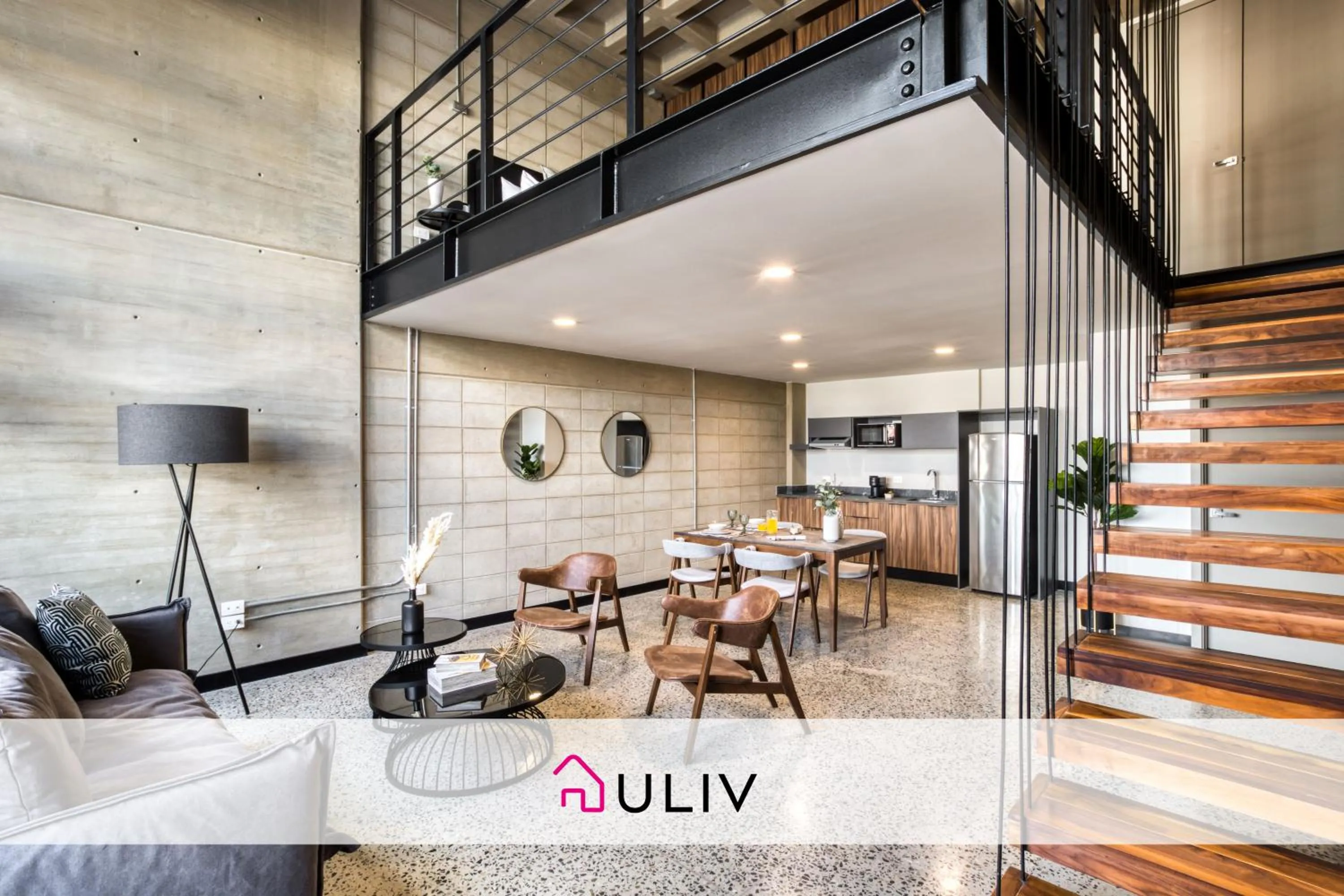 Living room in Downtown Loft by ULIV