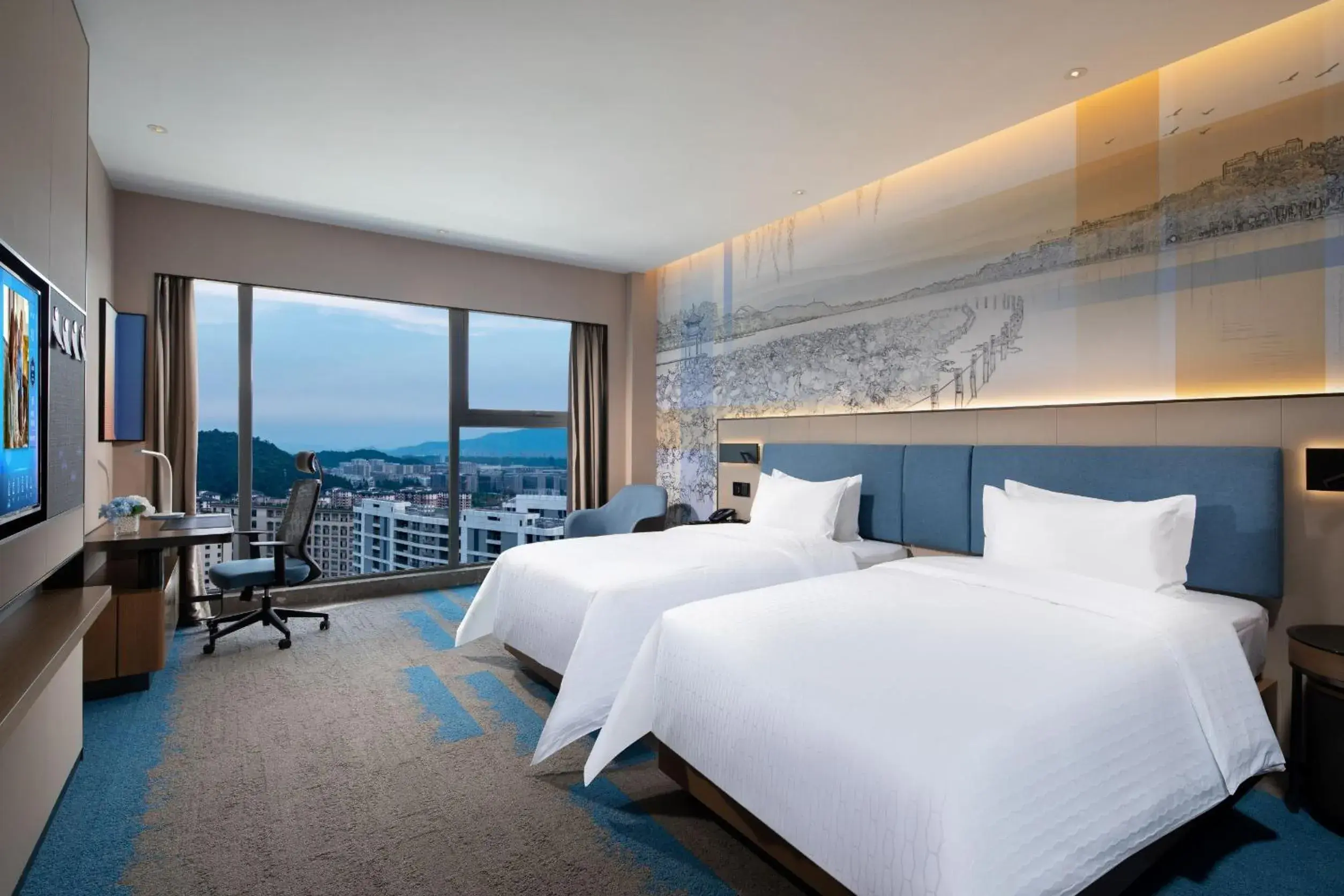 Deluxe Twin Room in Hampton by Hilton Hangzhou Zhuantang Academy of Fine Arts Deluxe Twin Room in Hampton by Hilton Hangzhou Zhuantang Academy of Fine Arts