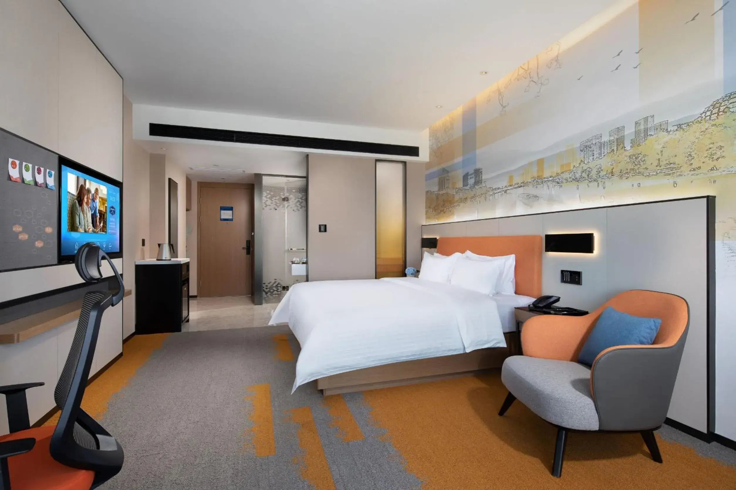 Superior Double Room in Hampton by Hilton Hangzhou Zhuantang Academy of Fine Arts Superior Double Room in Hampton by Hilton Hangzhou Zhuantang Academy of Fine Arts