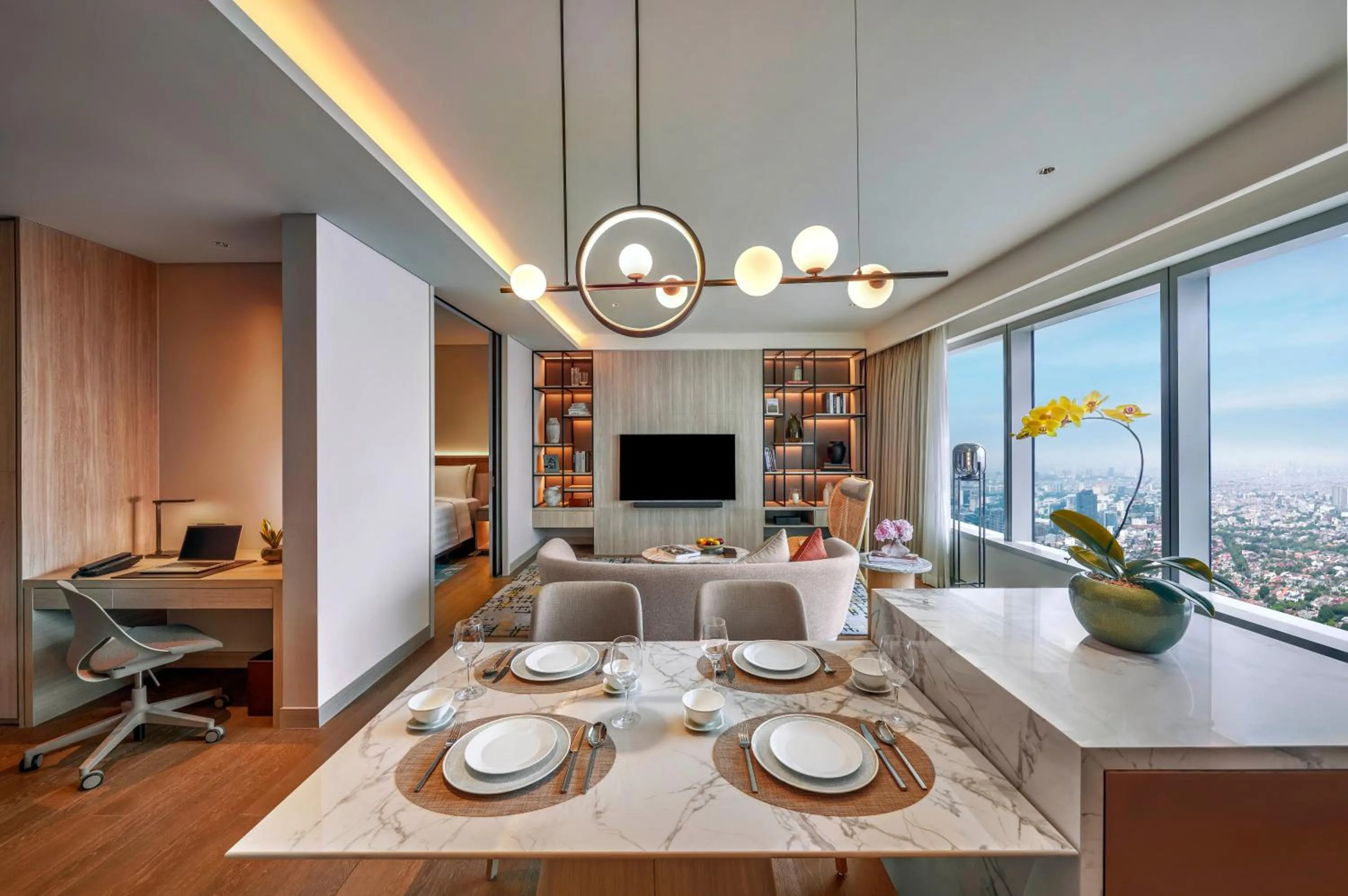 Living room in PARKROYAL Serviced Suites Jakarta