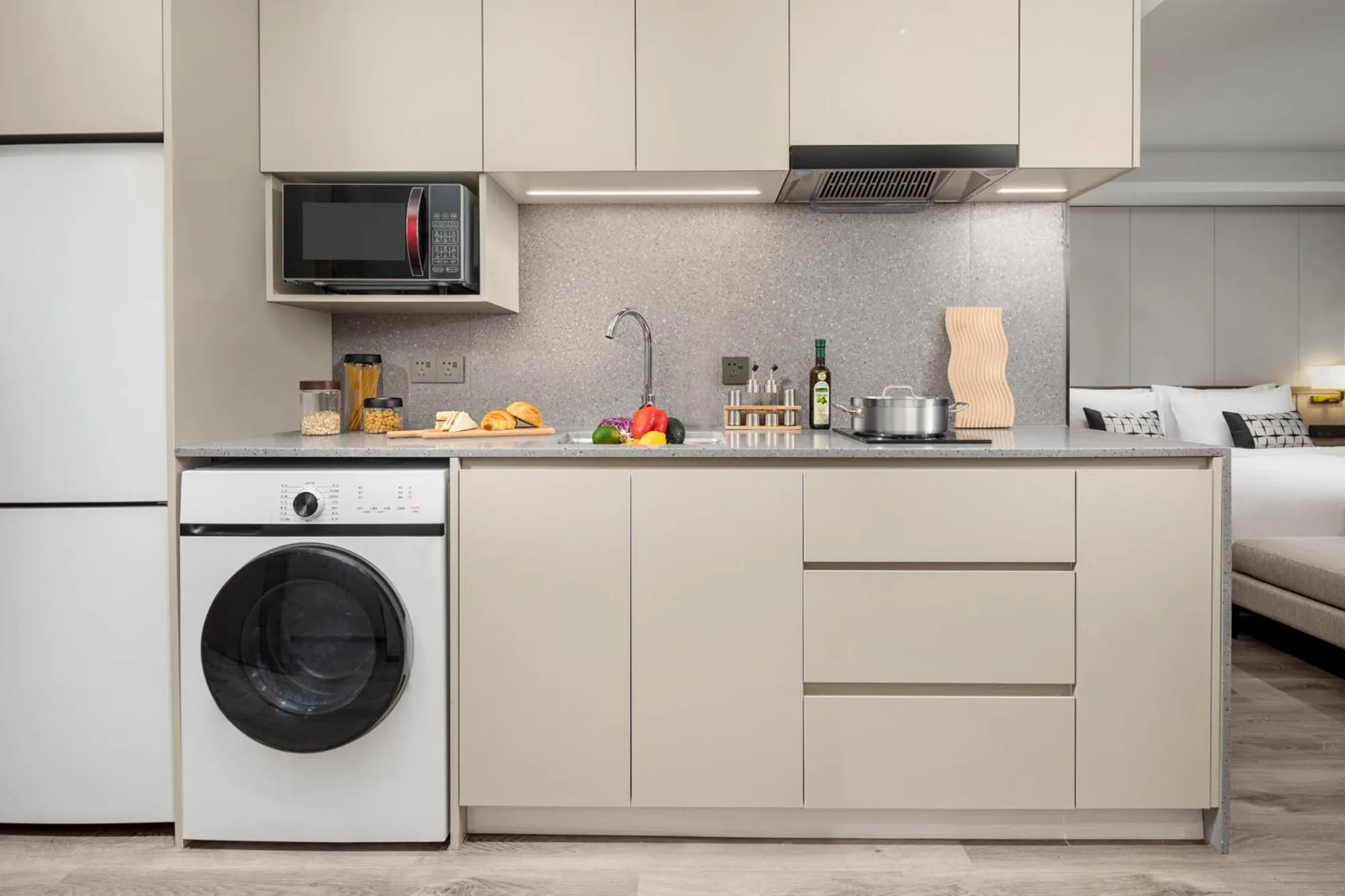 Kitchen or kitchenette in Citadines Hope City Boao