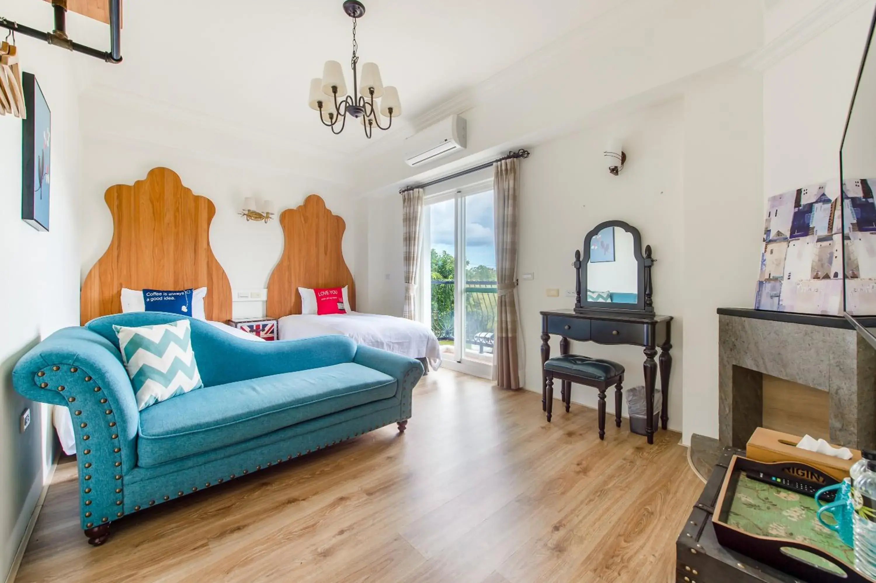 Twin Room with Mountain View in Wilderness1138 Hualien B&B Twin Room with Mountain View in Wilderness1138 Hualien B&B