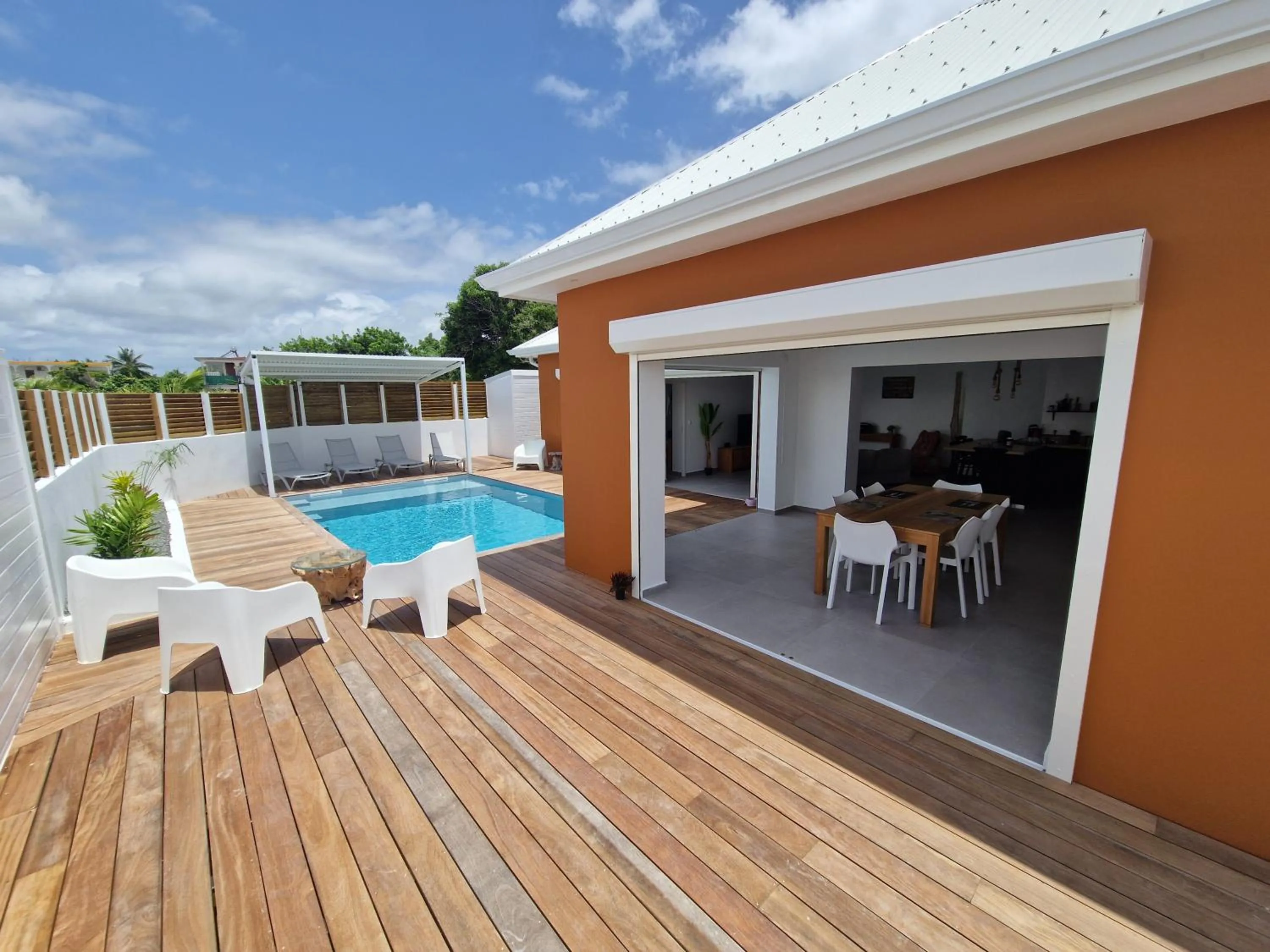 Balcony/Terrace in Villa K'araïbes - Saint François - Jusqu'à 6 personnes et 1 bébé