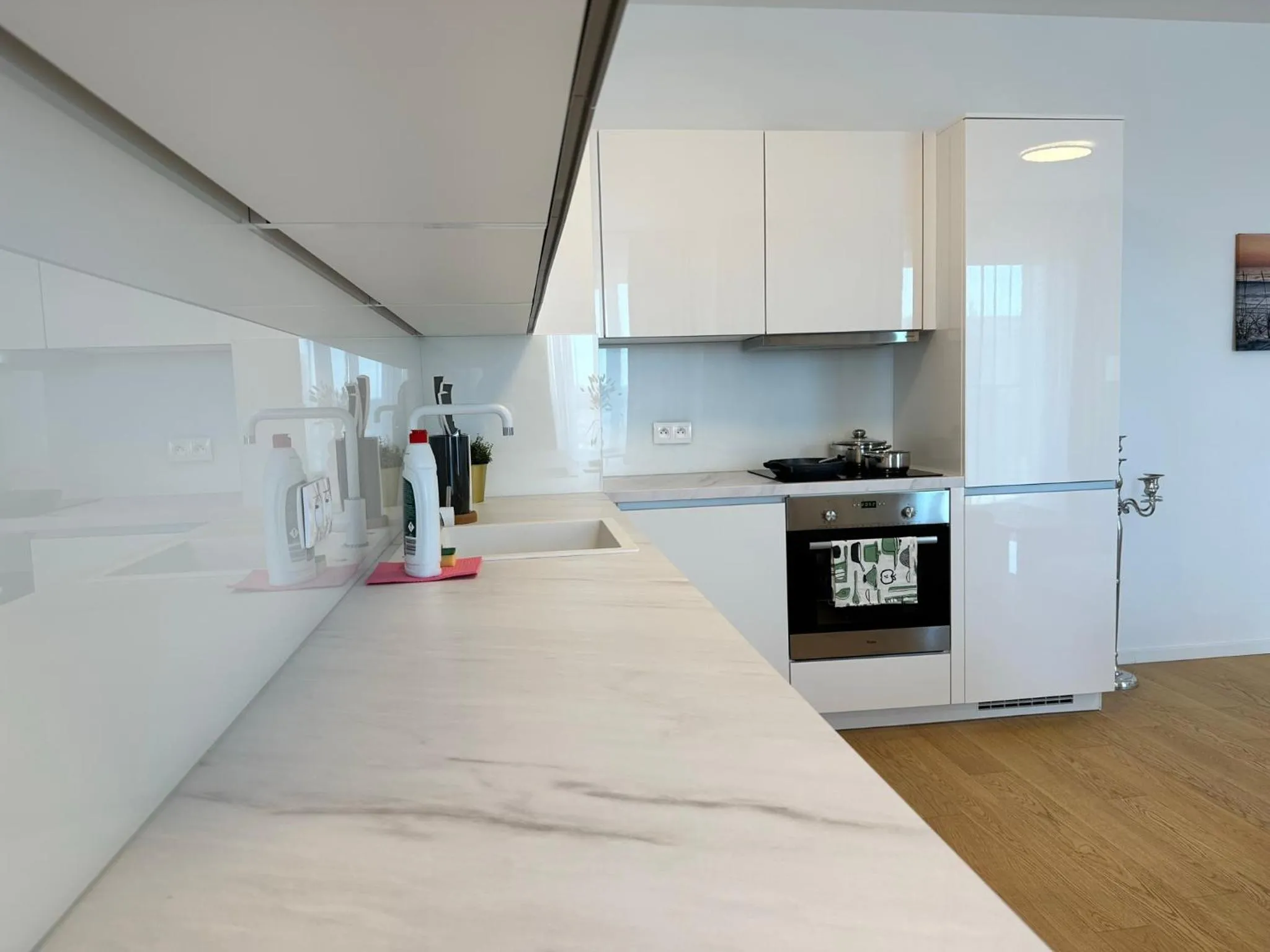 kitchen in Vyhlad na mesto, 24. poschodie, free parking