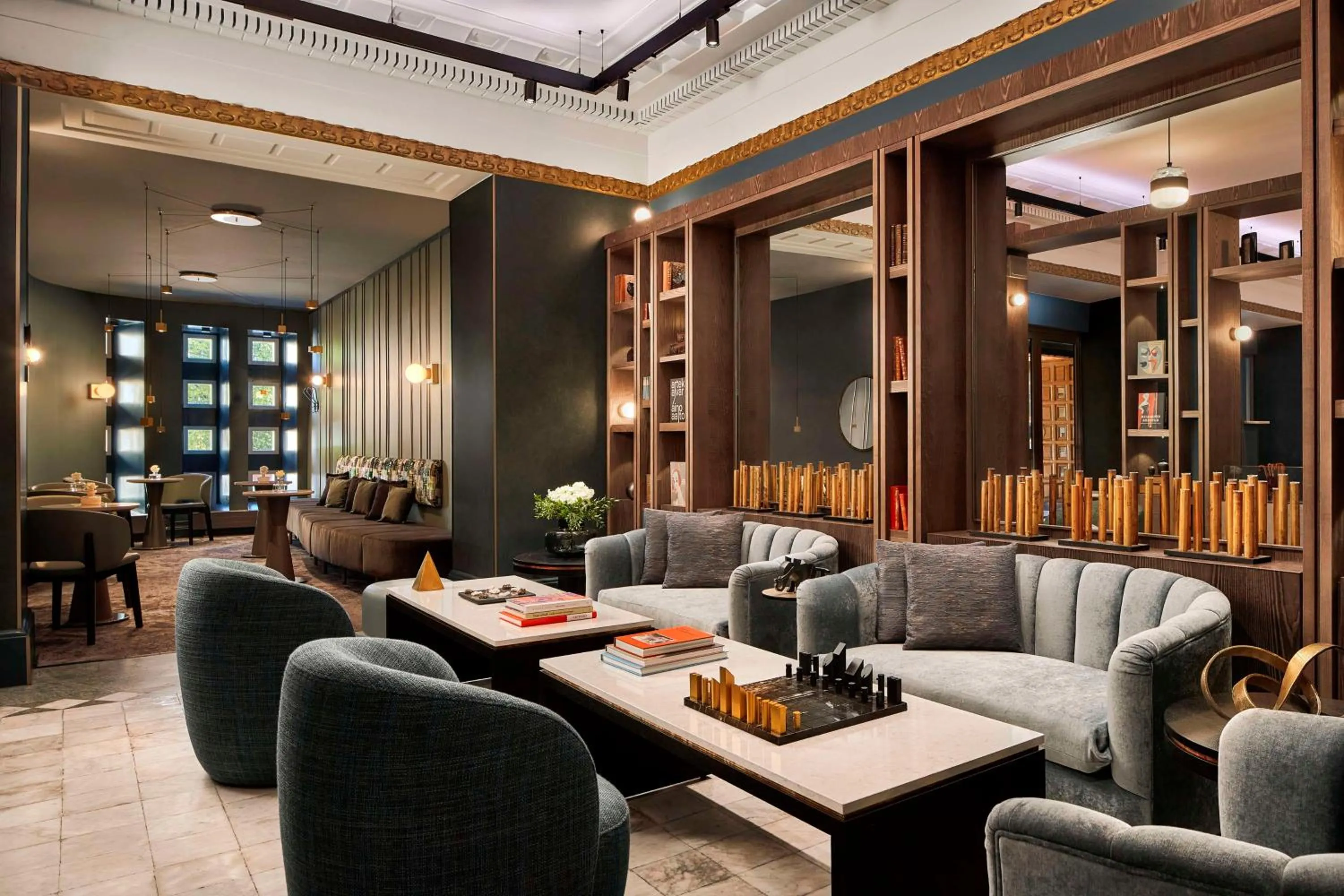 Lobby or reception in NH Collection Helsinki Grand Hansa