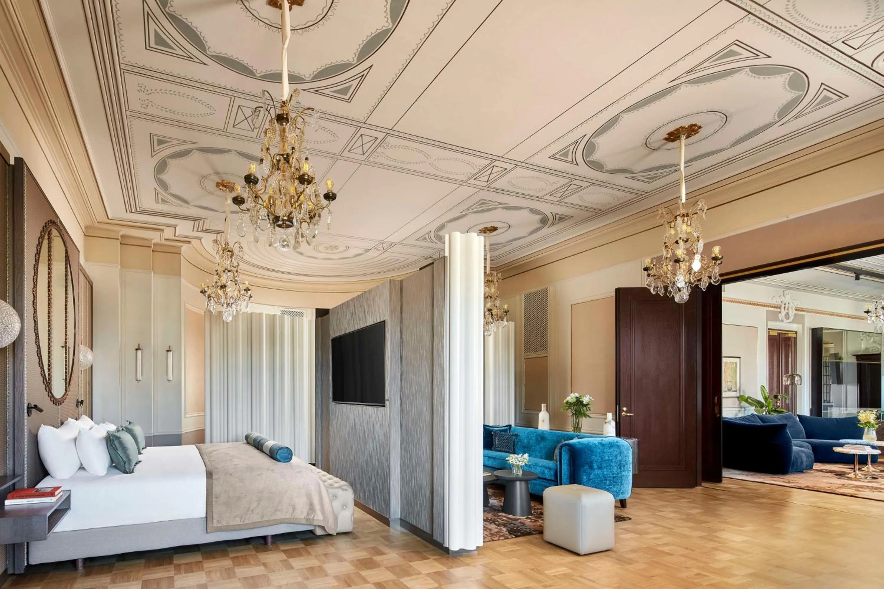 Photo of the whole room, Bed in NH Collection Helsinki Grand Hansa