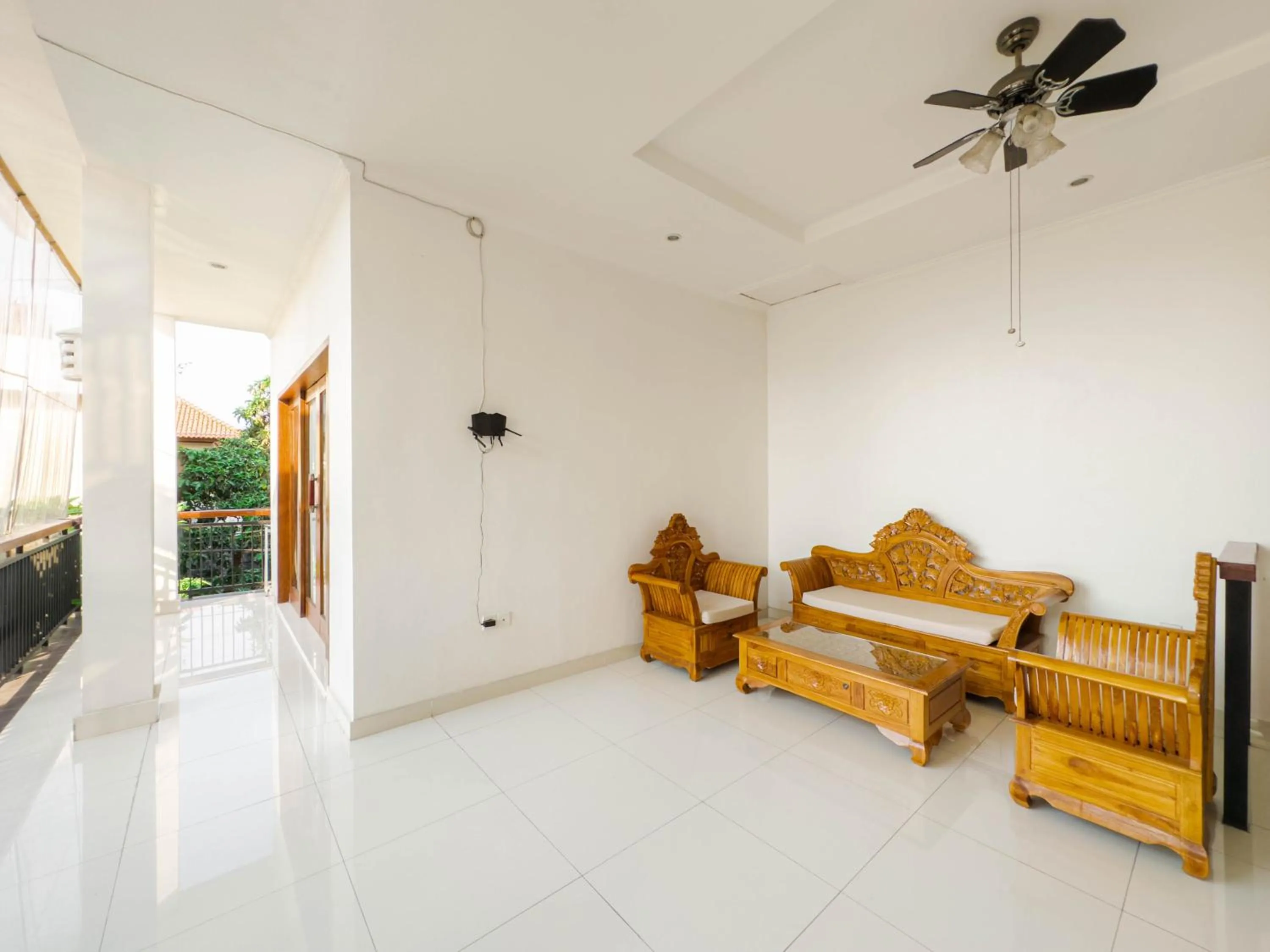 Seating area in Moai House