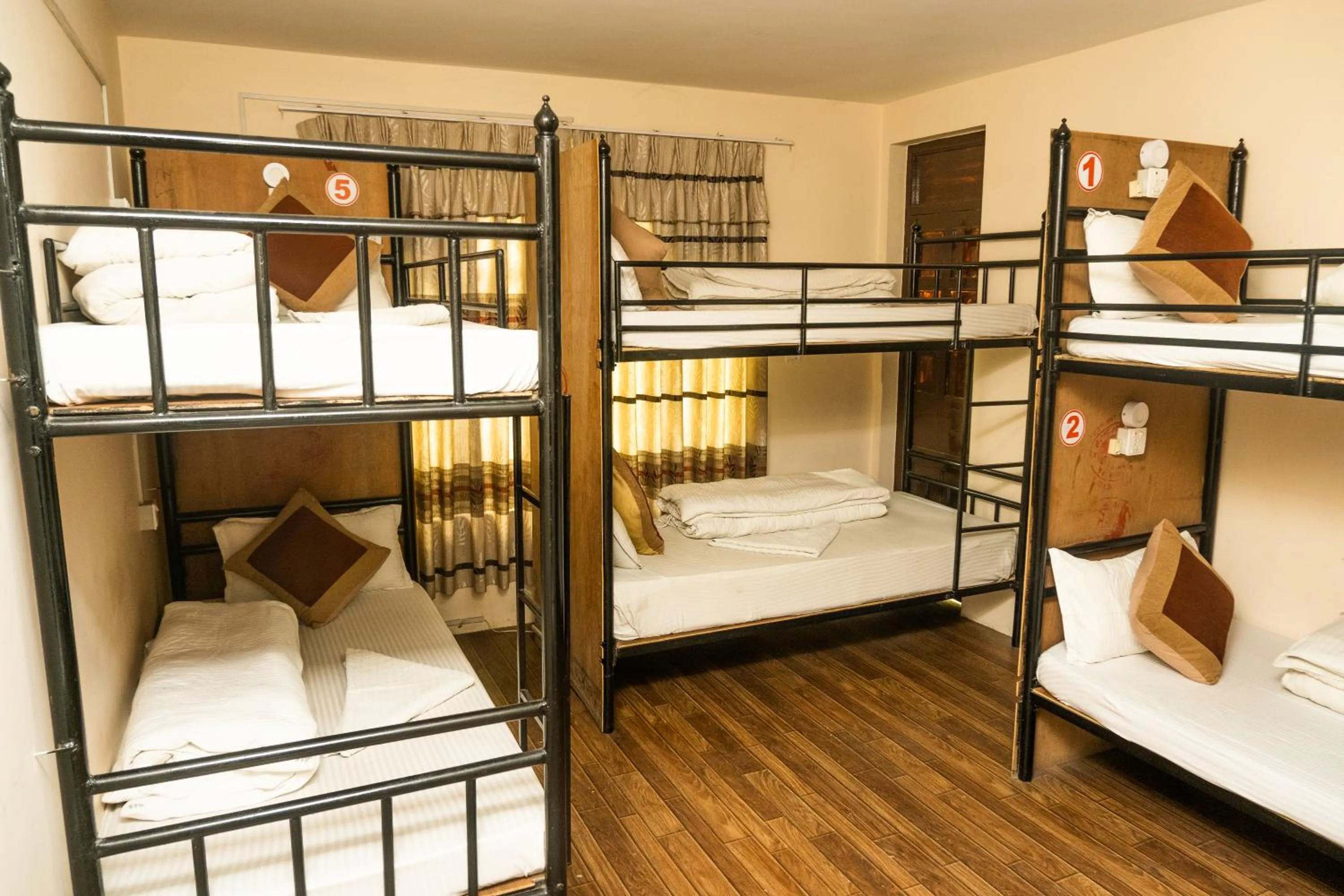 Photo of the whole room, Bed in Kathmandu Peace Hotel