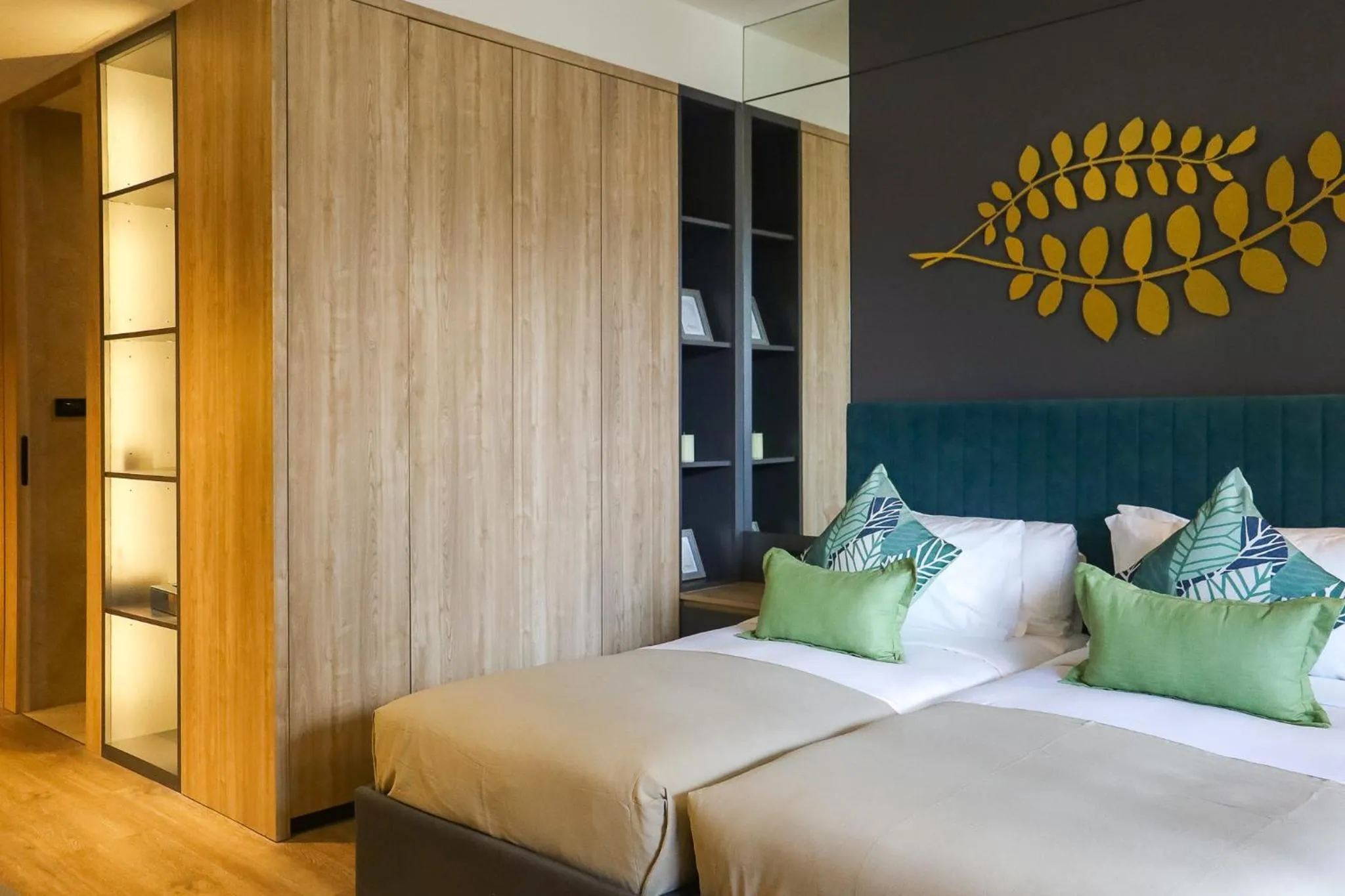 Bed in La Green Hotel and Residence