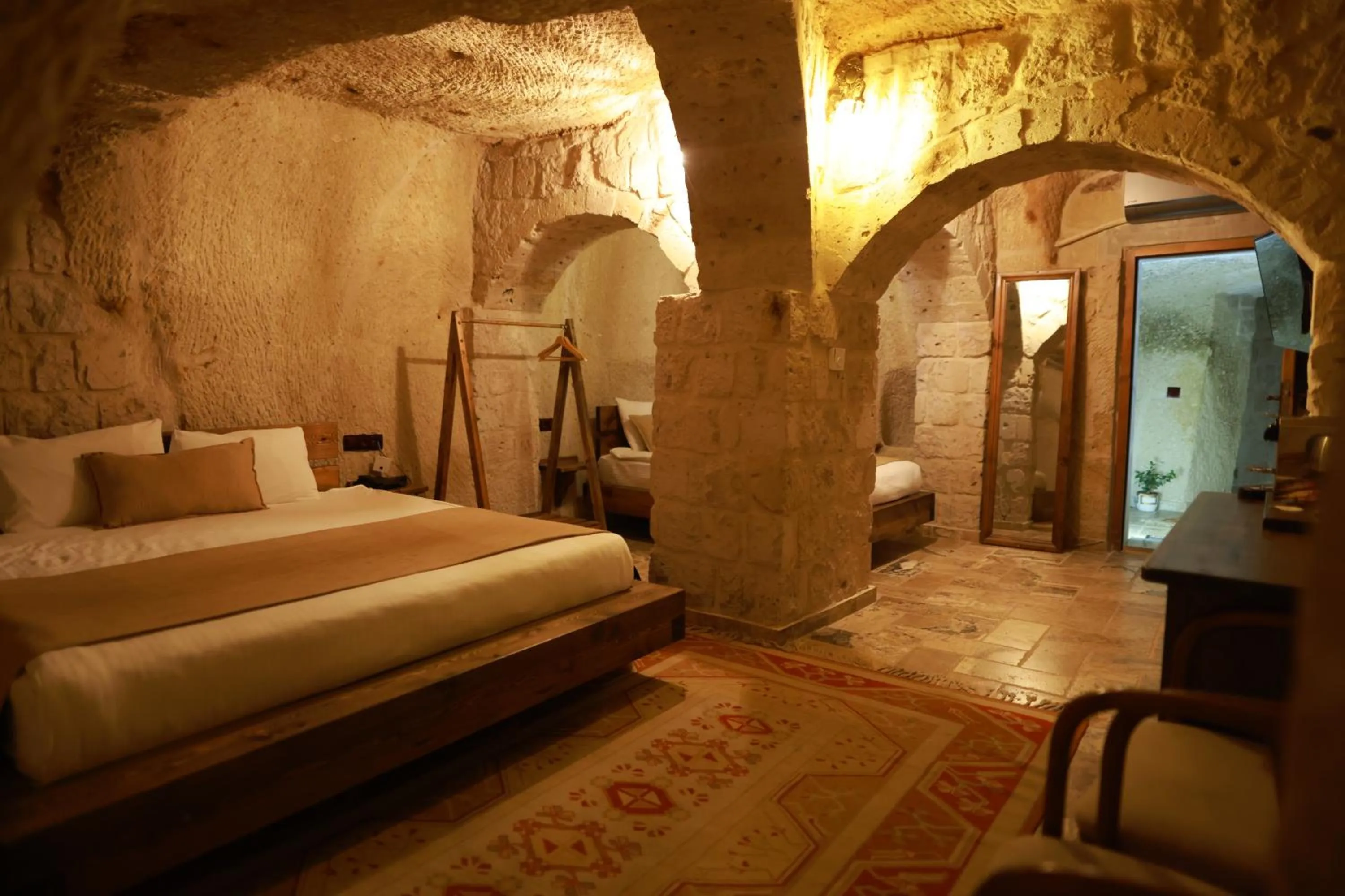 Bed in Noah's Ark Cave Hotel