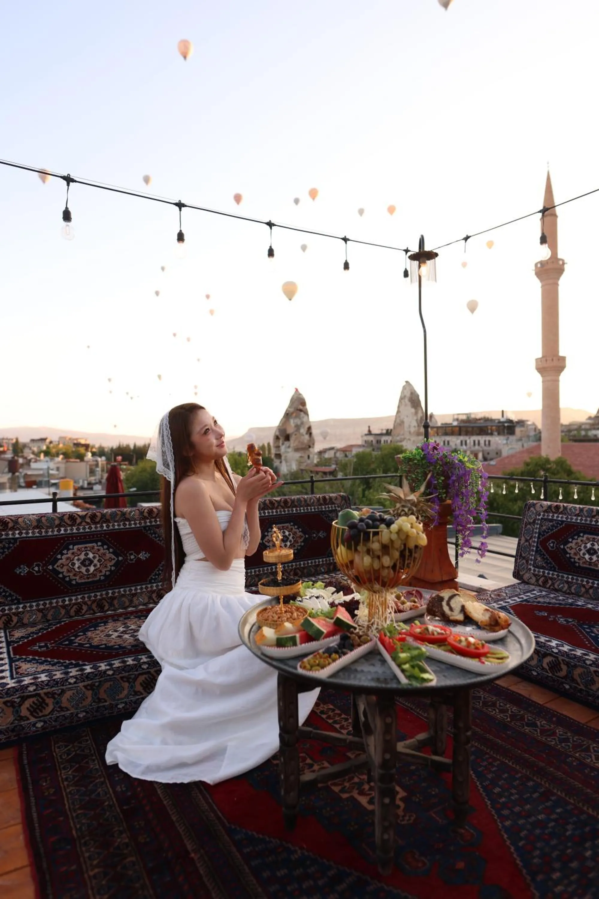 People in Noah's Ark Cave Hotel