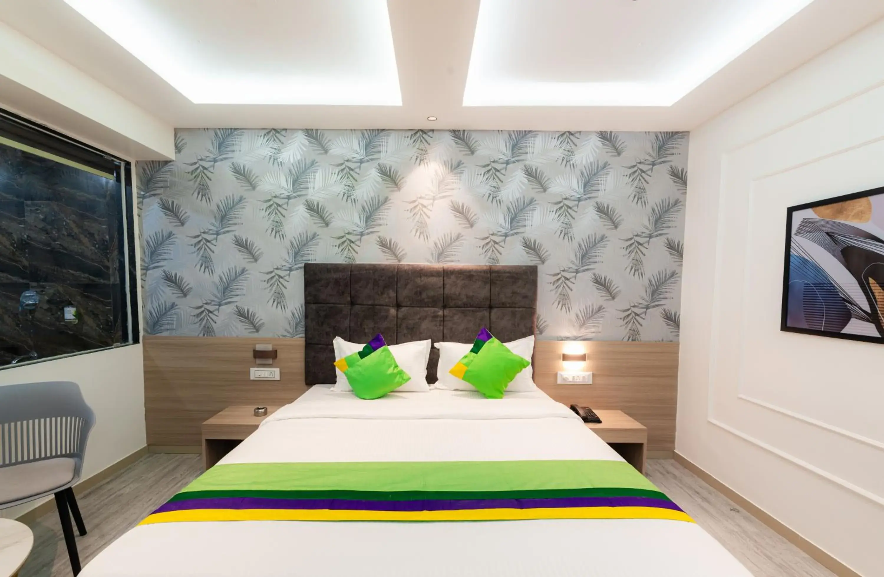 Bedroom, Bed in Treebo Cocostay, Hadapsar Bedroom, Bed in Treebo Cocostay, Hadapsar