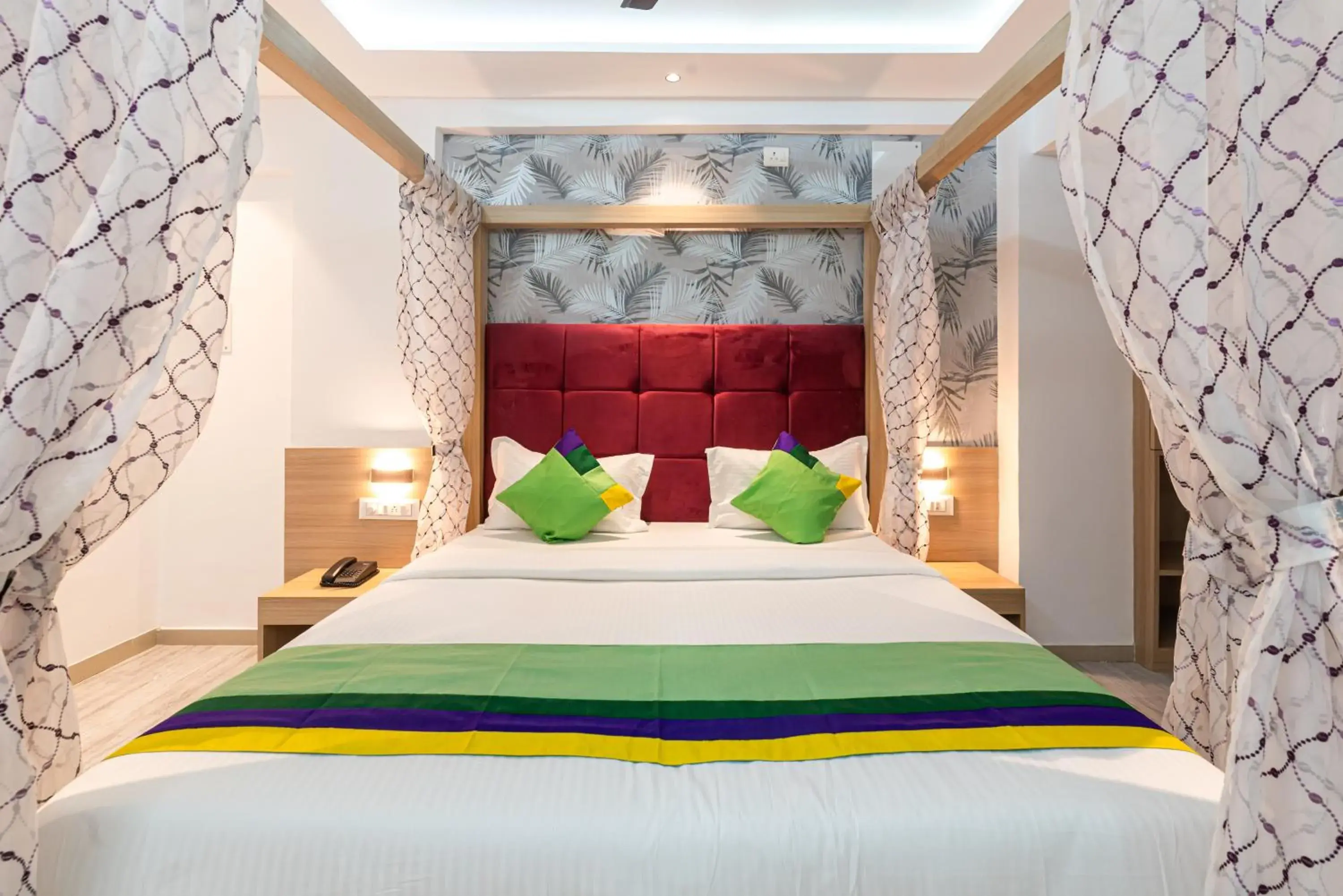 Bedroom, Bed in Treebo Cocostay, Hadapsar Bedroom, Bed in Treebo Cocostay, Hadapsar