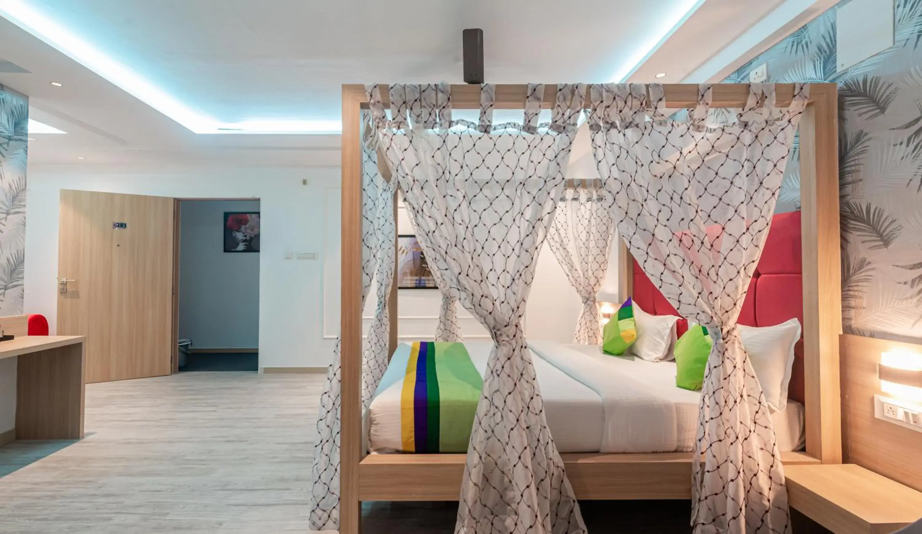 Bedroom, Bed in Treebo Cocostay, Hadapsar Bedroom, Bed in Treebo Cocostay, Hadapsar