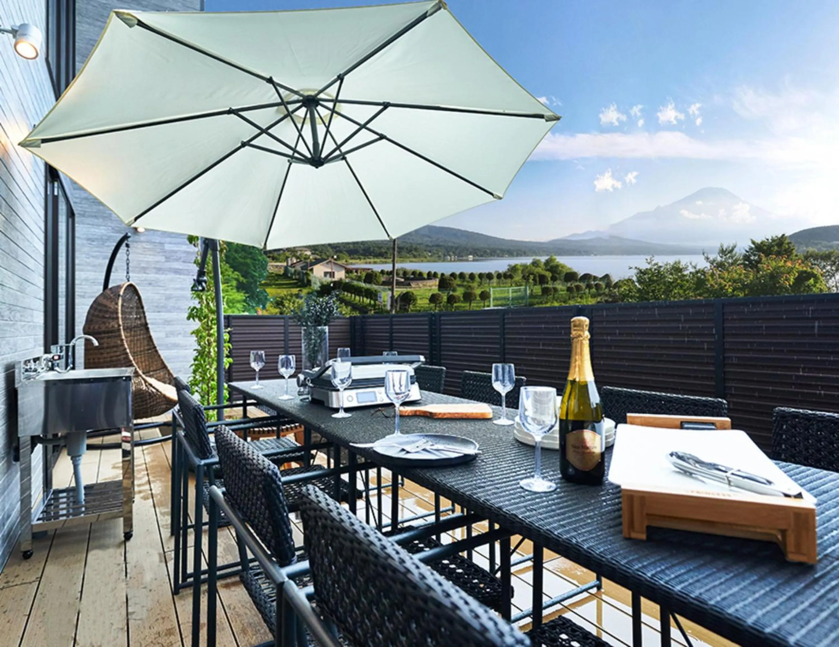 Balcony/Terrace in Rakuten STAY VILLA Yamanakako