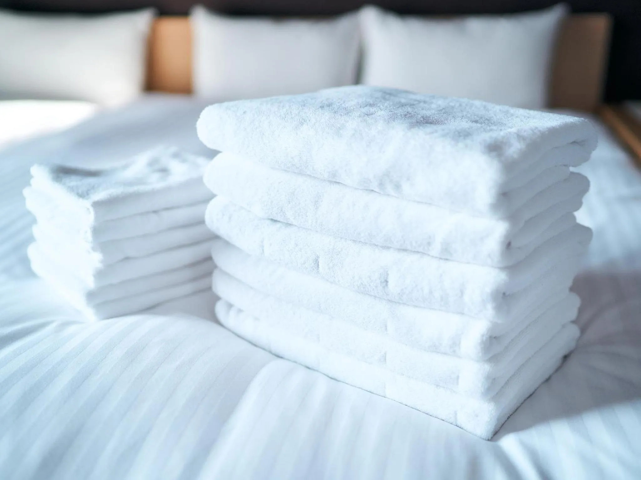 towels, Bed in Rakuten STAY Hakata Gion