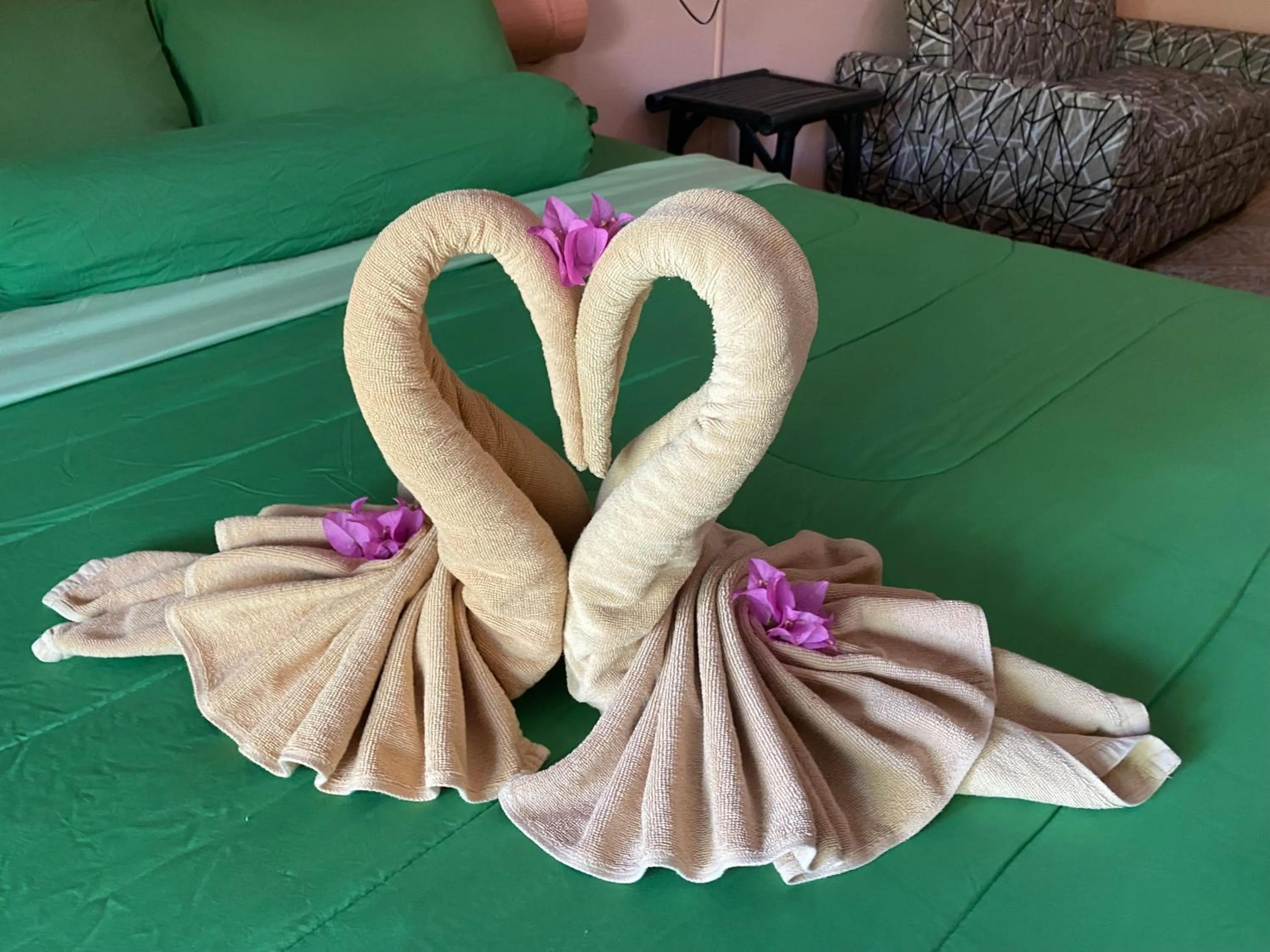 Bed in Kamala Tropical Garden Hotel