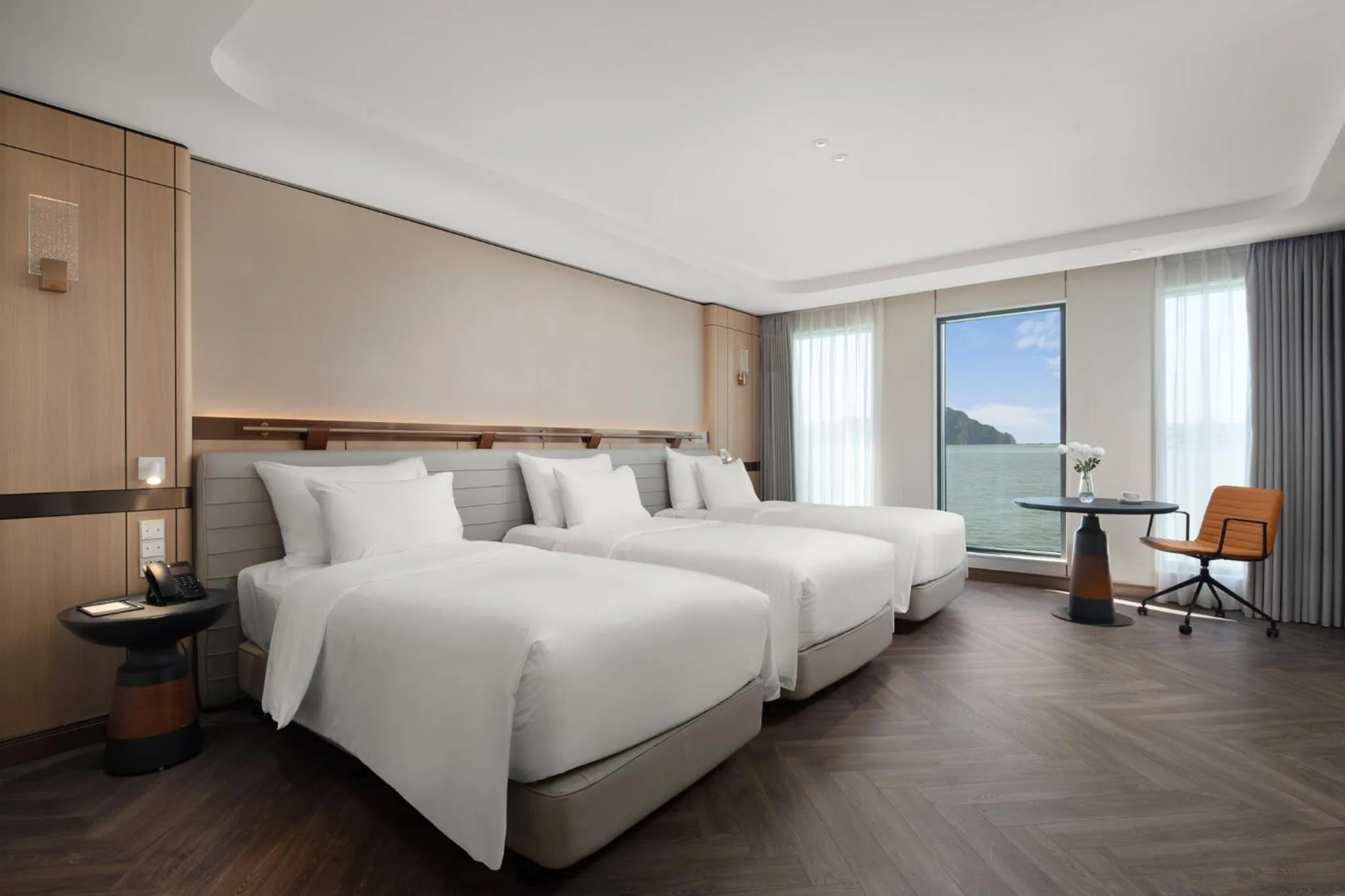 Bedroom, Bed in Grand Pioneers Halong Bay Cruise 1