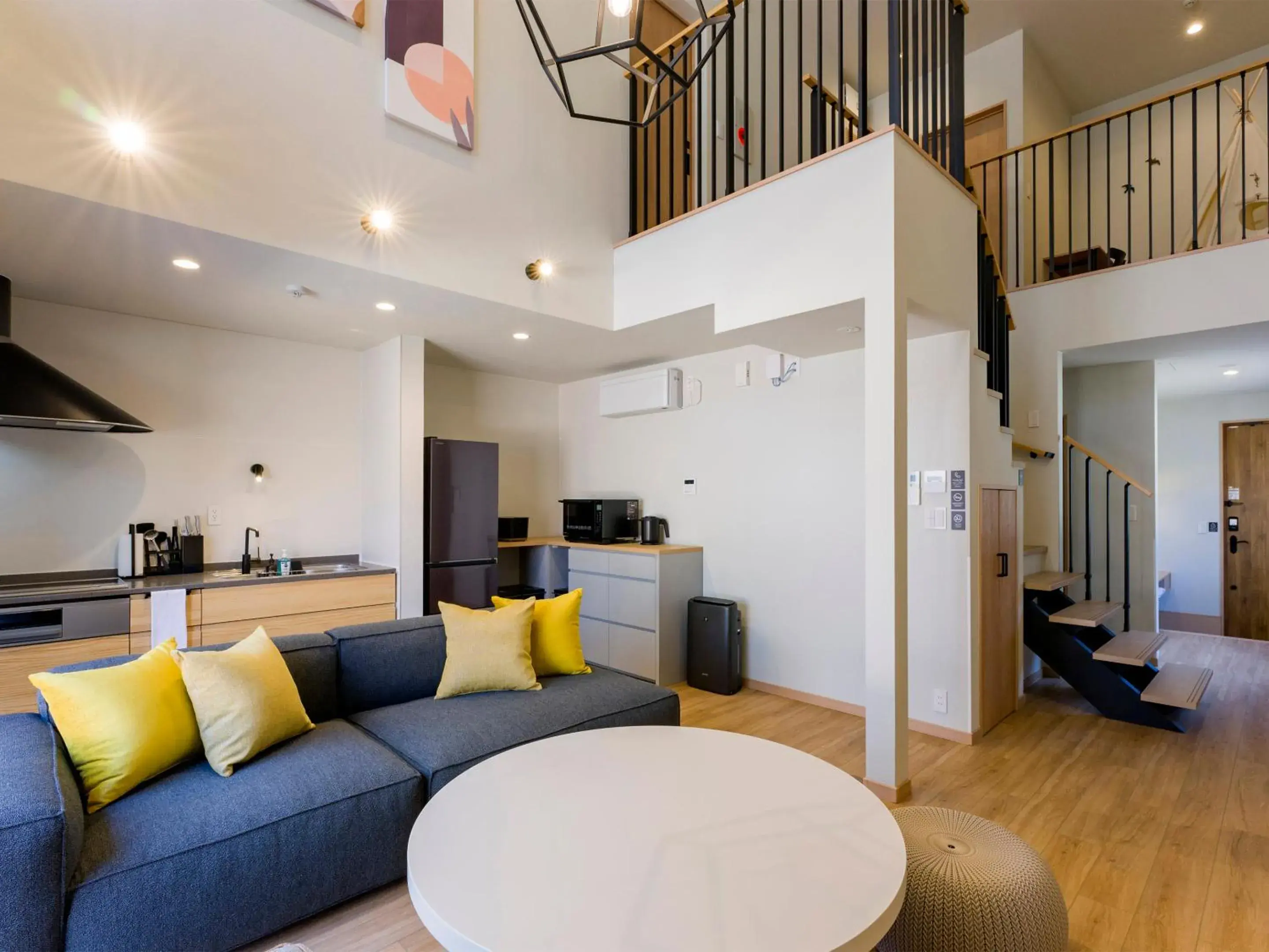 Living room in Rakuten STAY VILLA Fujikawaguchiko Forest Living room in Rakuten STAY VILLA Fujikawaguchiko Forest