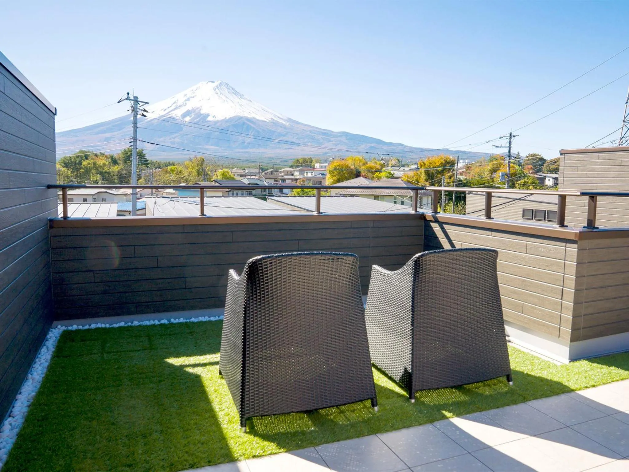 Balcony/Terrace in Rakuten STAY Fuji Kawaguchiko Station