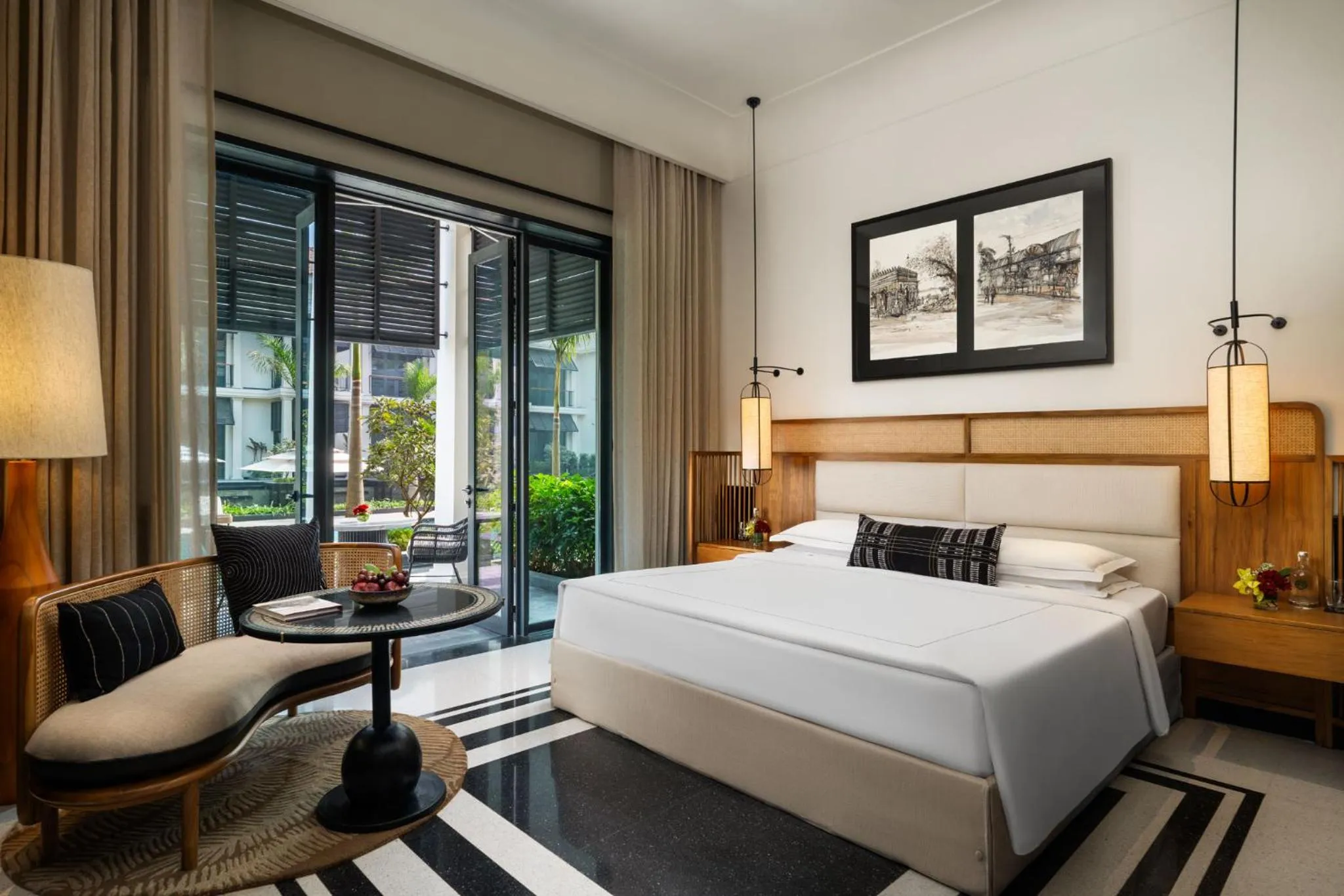 Bed in Taj Taal Kutir