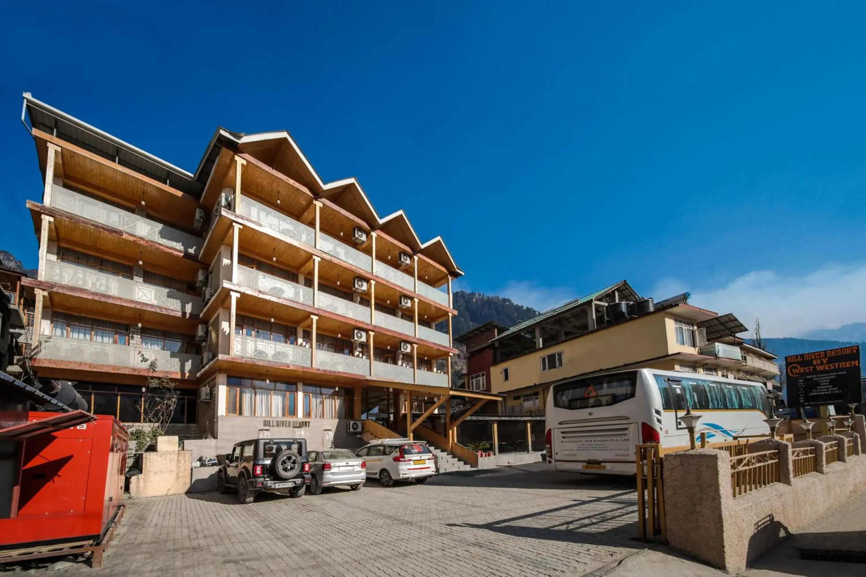 Property building in Hill River Resort By West Western -Property of the Year 2024-25 - Central Heated & Air Cooled, Near Mall Road Property building in Hill River Resort By West Western -Property of the Year 2024-25 - Central Heated & Air Cooled, Near Mall Road