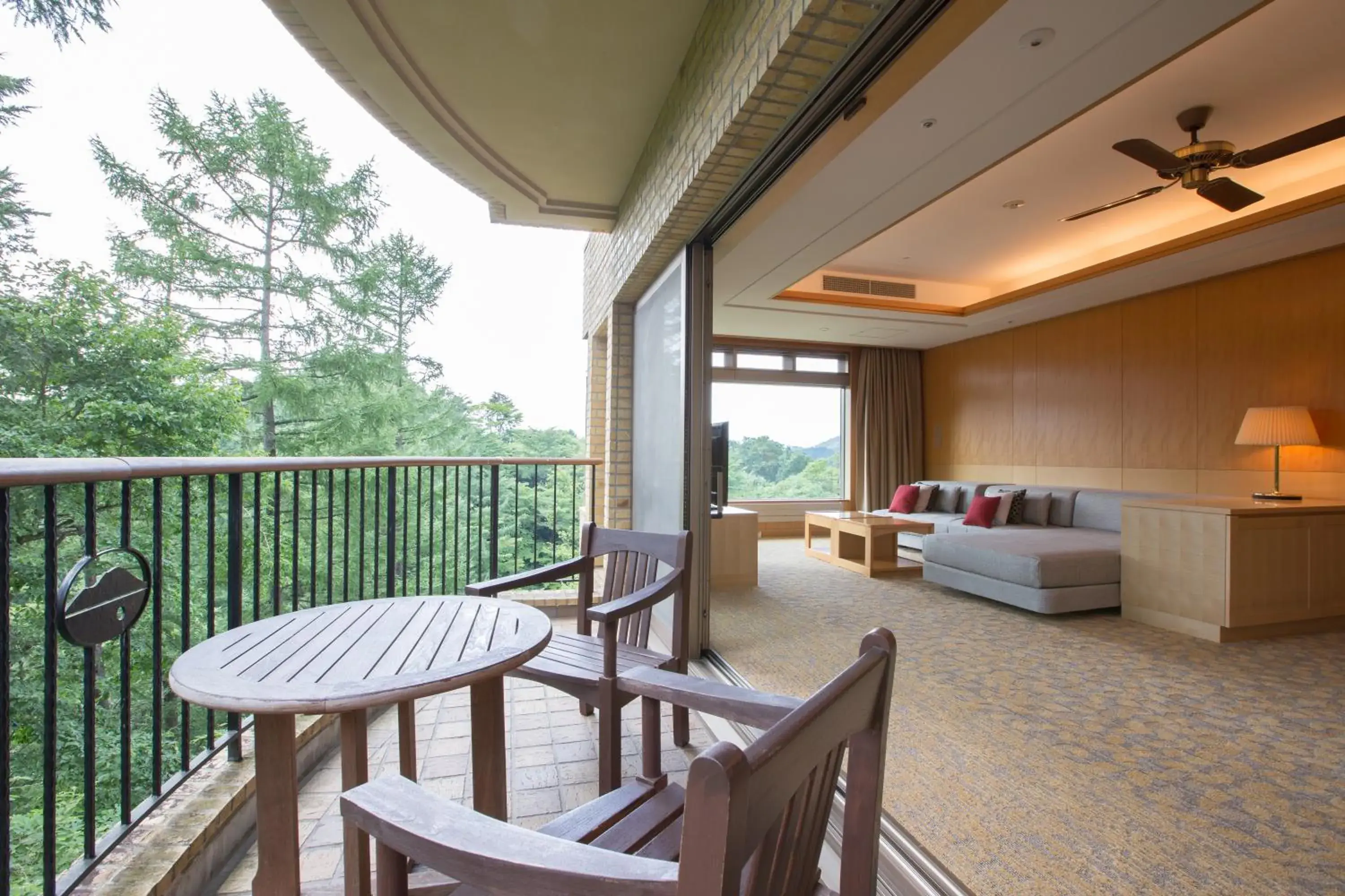 Balcony/Terrace, Bed in Karuizawa Asama Prince Hotel Balcony/Terrace, Bed in Karuizawa Asama Prince Hotel