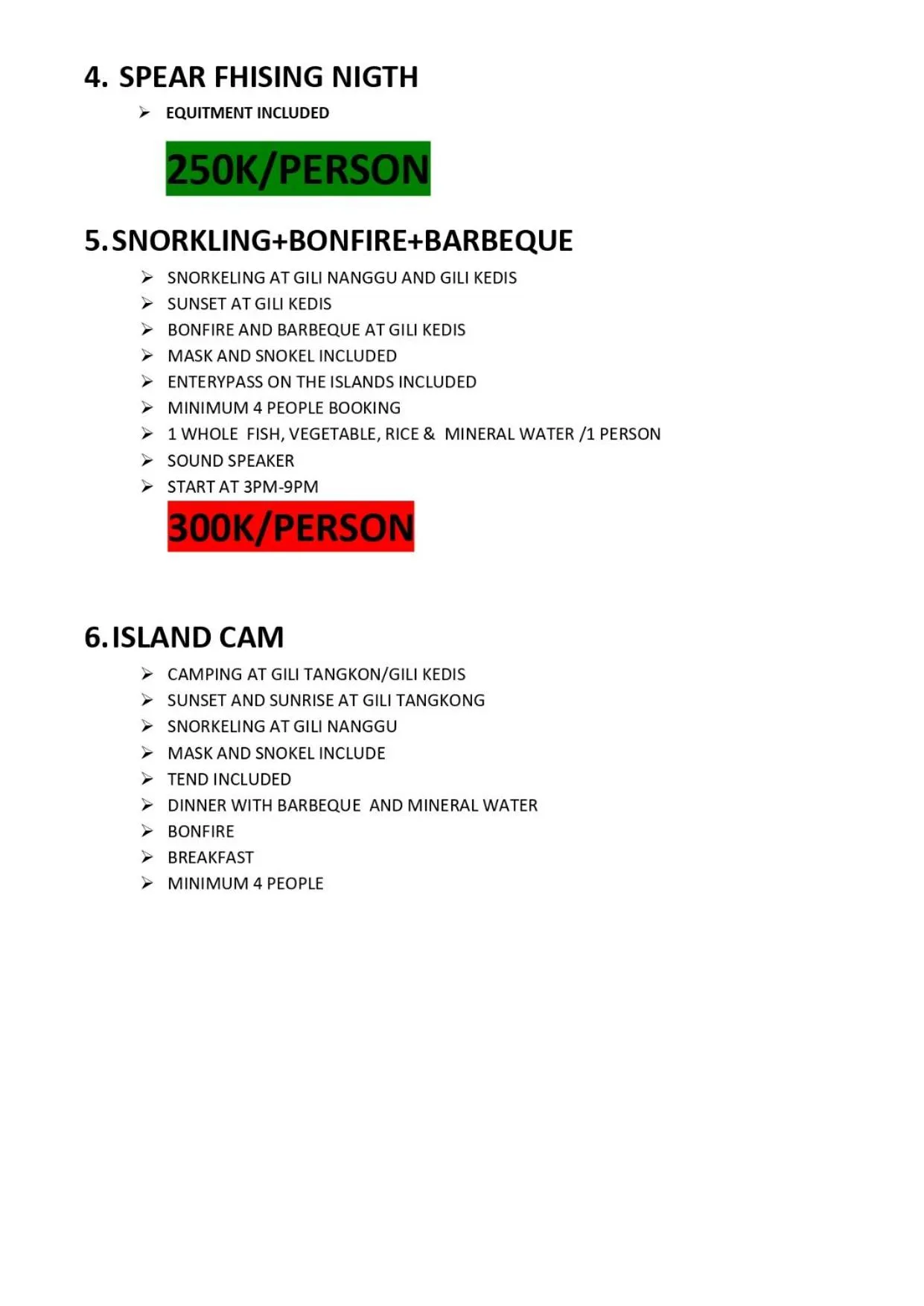 Activities in Krisna Bungalows and Restaurant