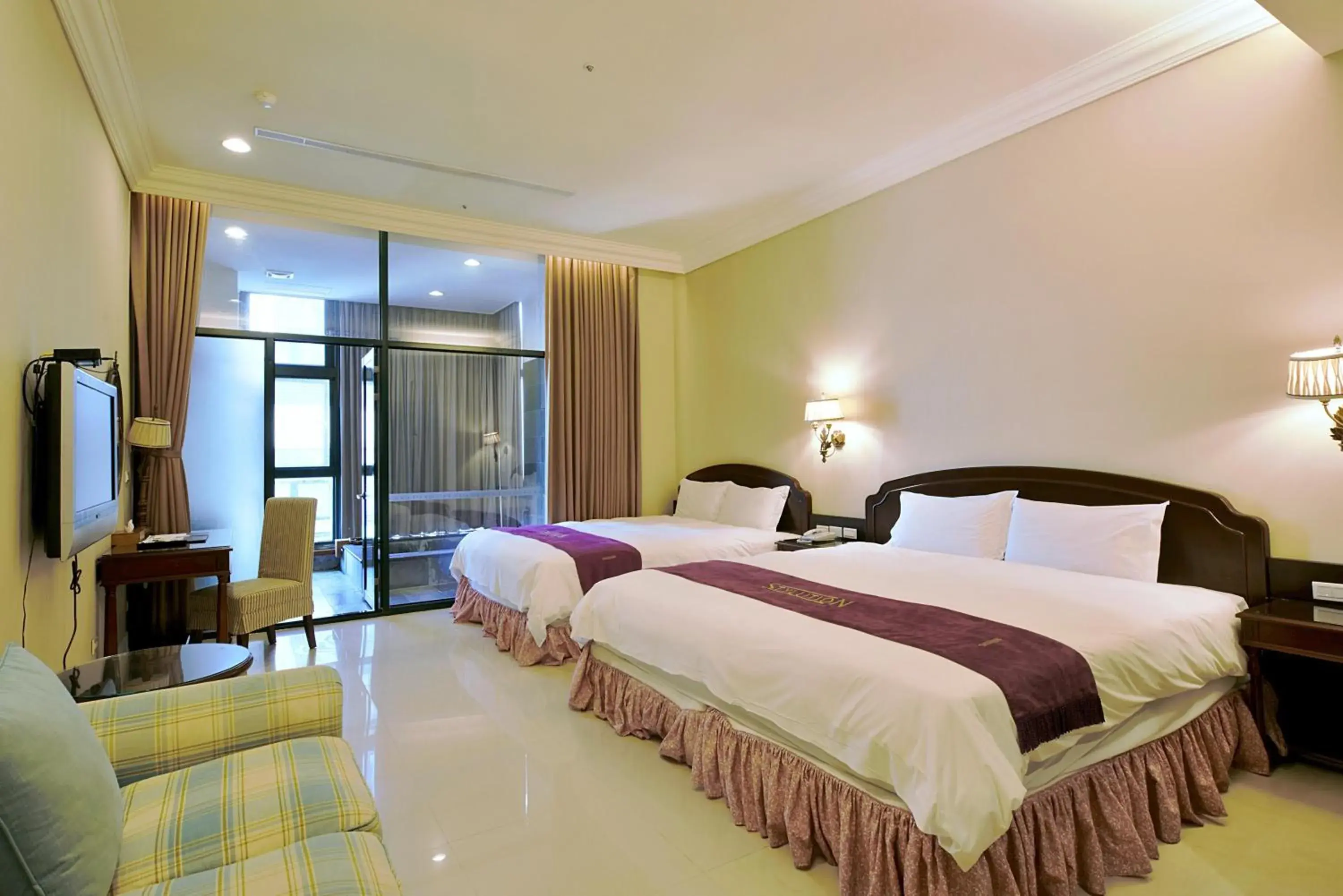 Bed in Muen Hot Spring Hotel Bed in Muen Hot Spring Hotel