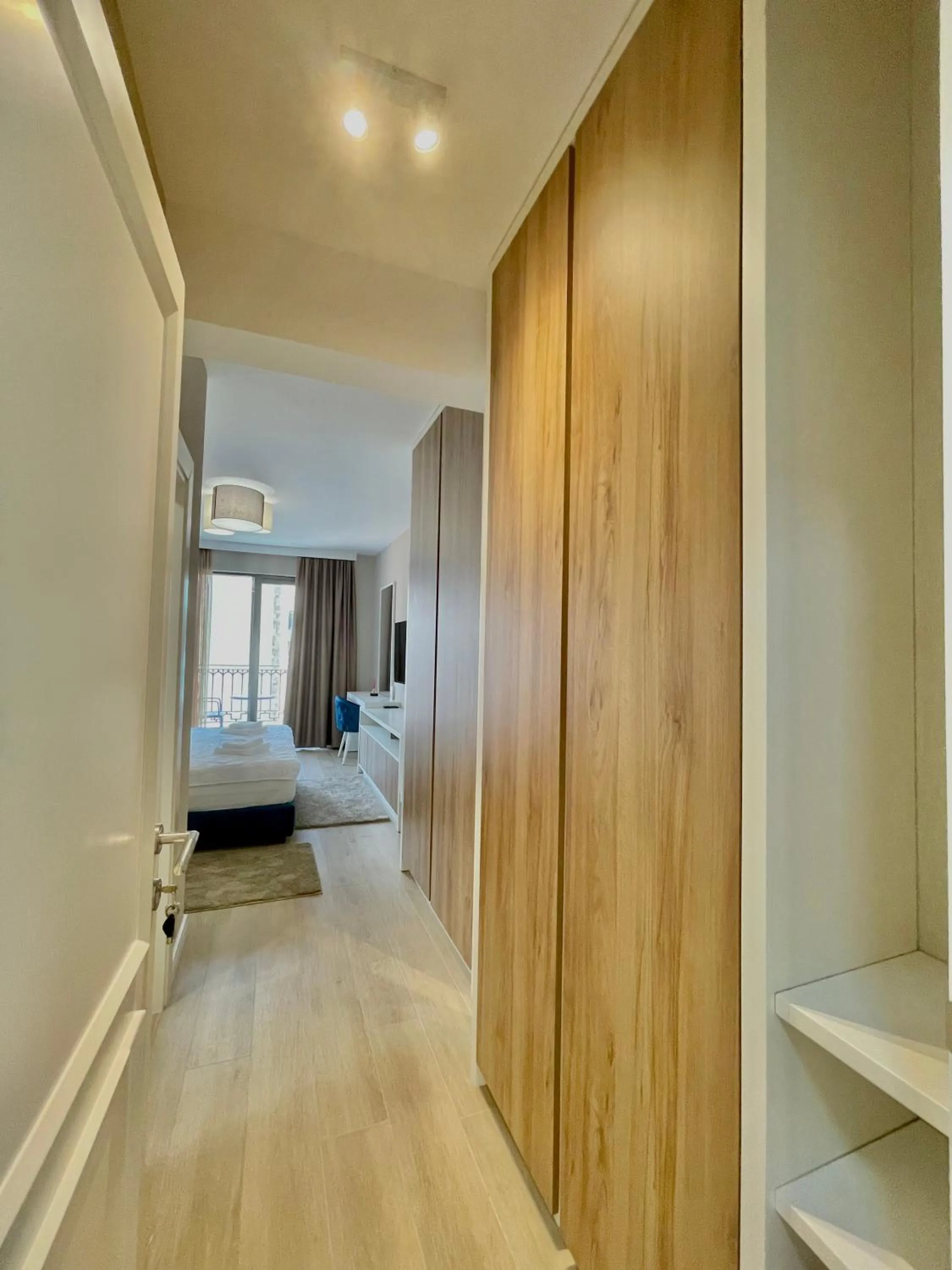 Bedroom, Bed in Comfort Apartments Pasha