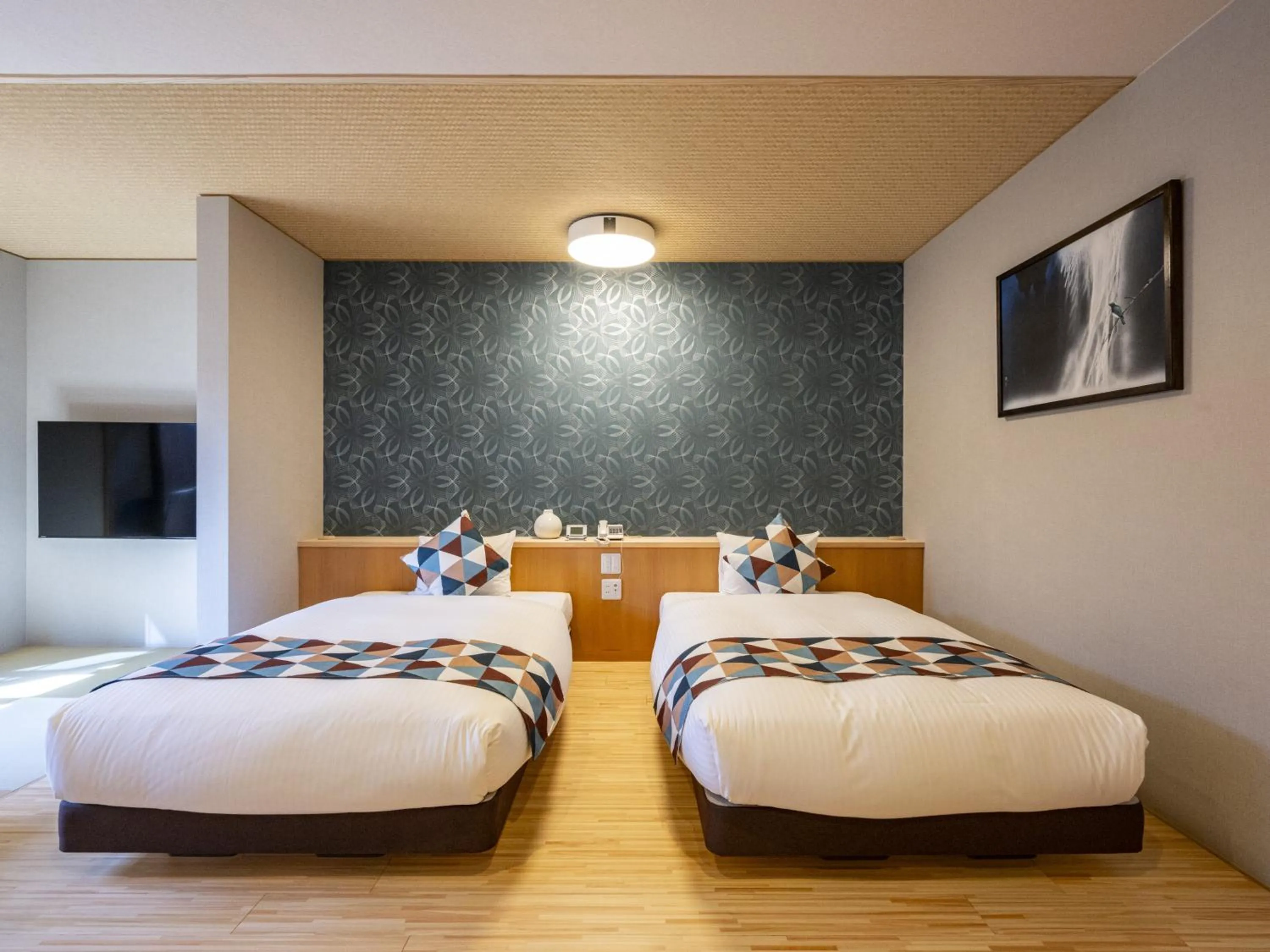 Bed in Hanare no yado Kamigakure