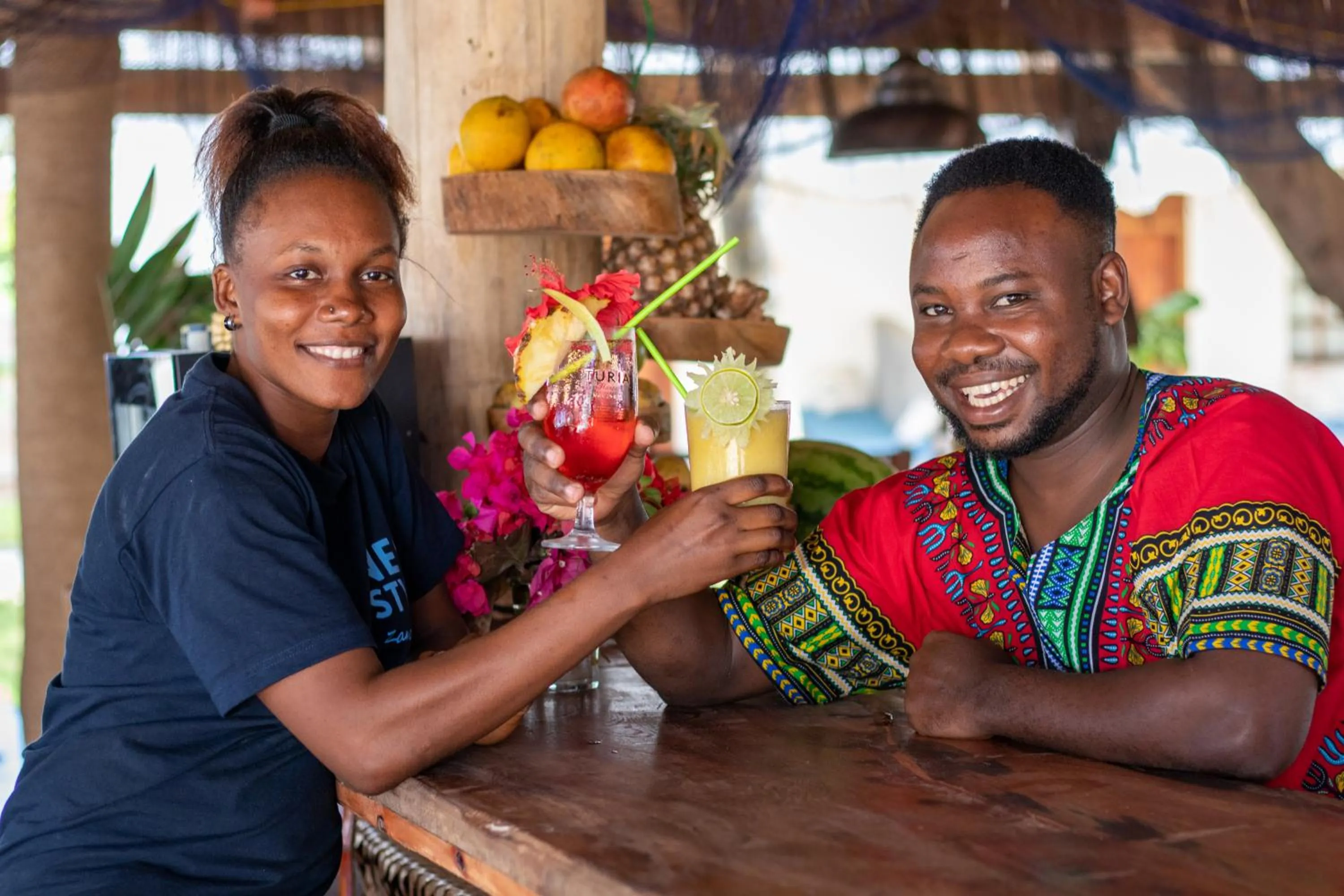 Staff in Nest Style Beach Hotel Zanzibar