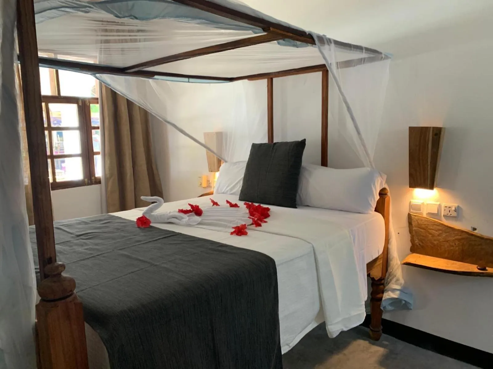 Bed in Nest Style Beach Hotel Zanzibar