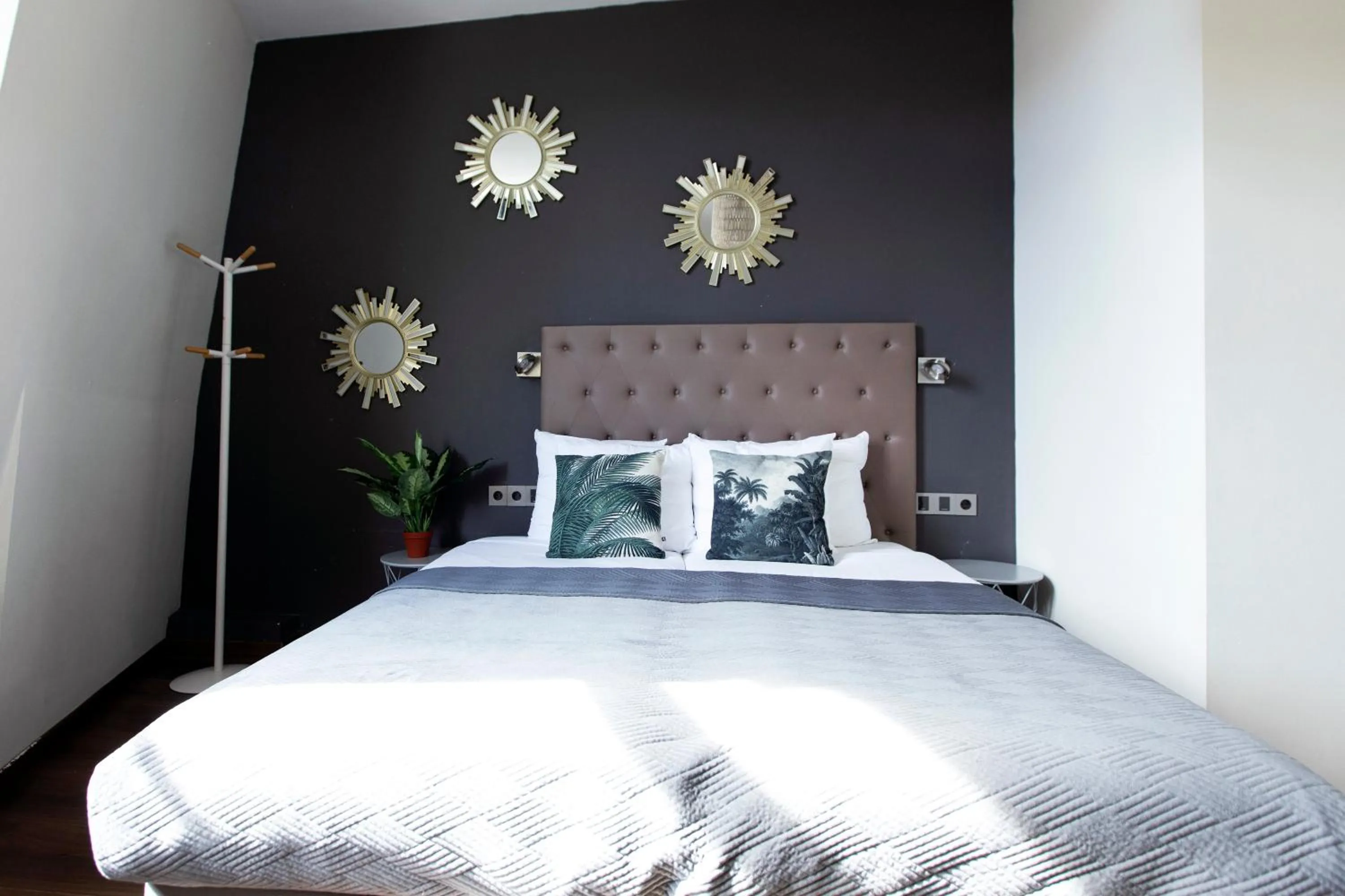 Bed in Quentin Amsterdam Hotel