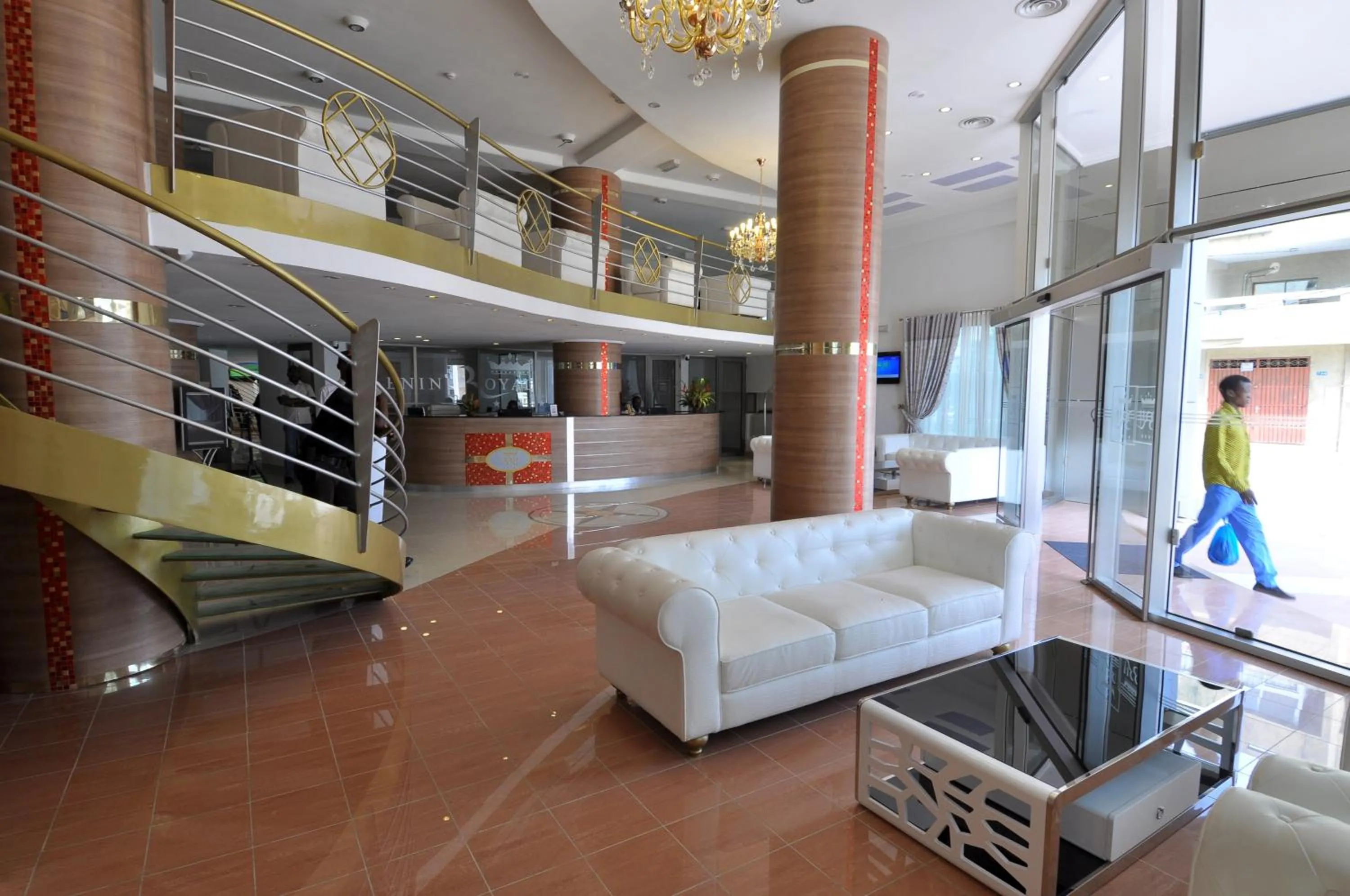 Lobby or reception, Bed in Benin Royal Hotel