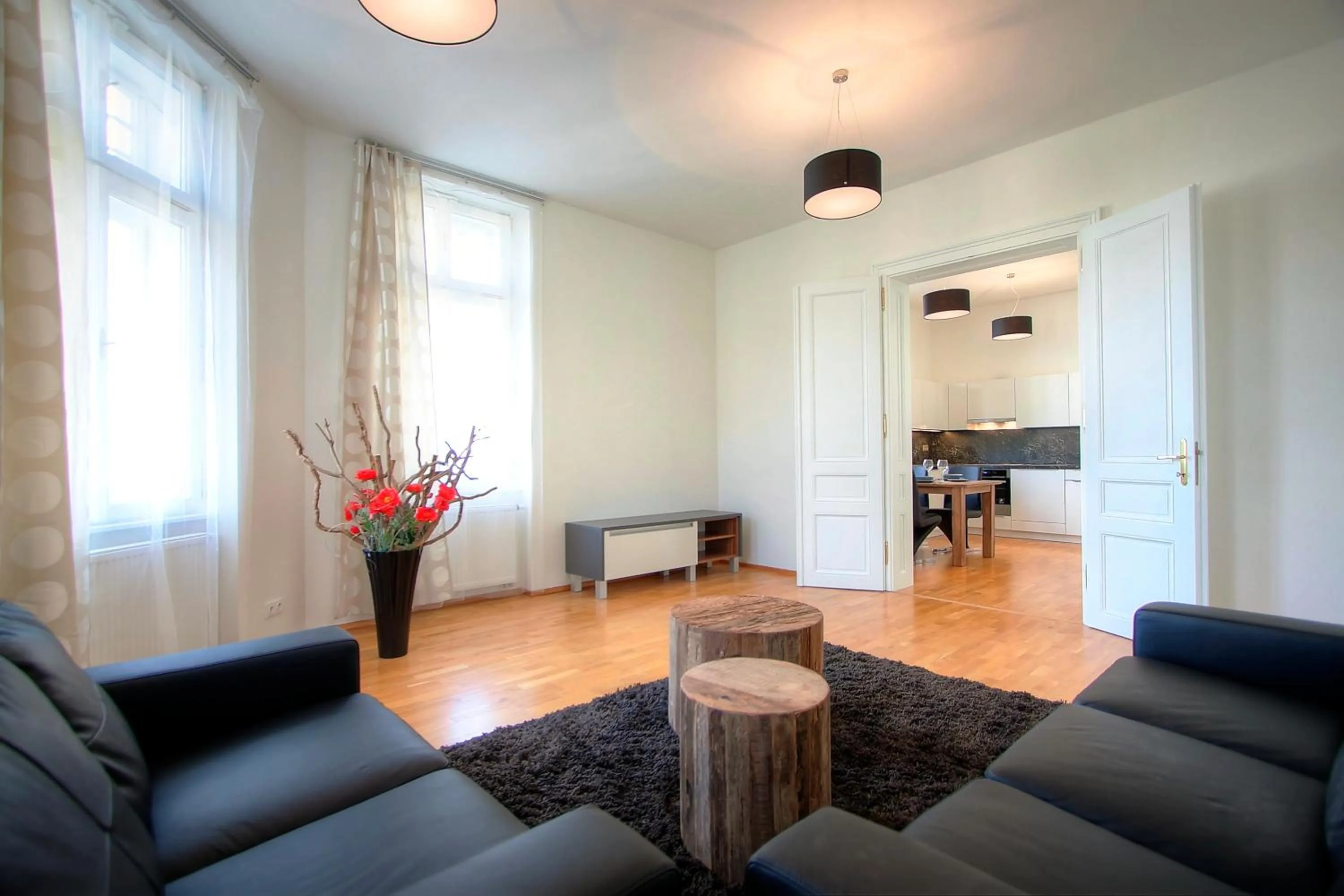 Living room in Bishop Apartments