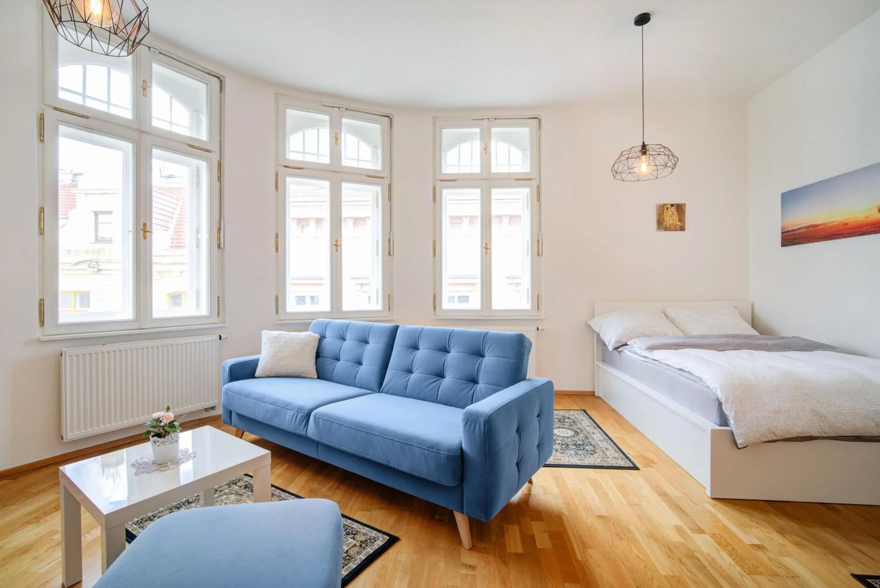 Bed in Bishop Apartments