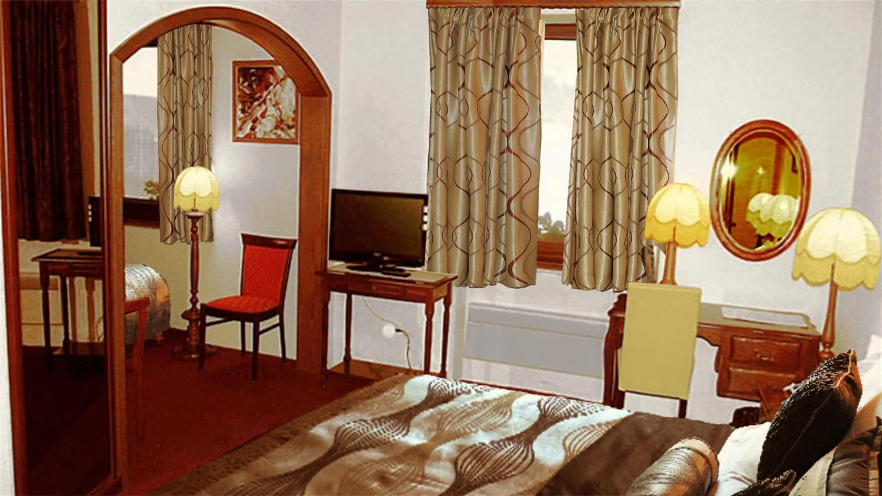 Bedroom in Hotel Restaurant Cristal