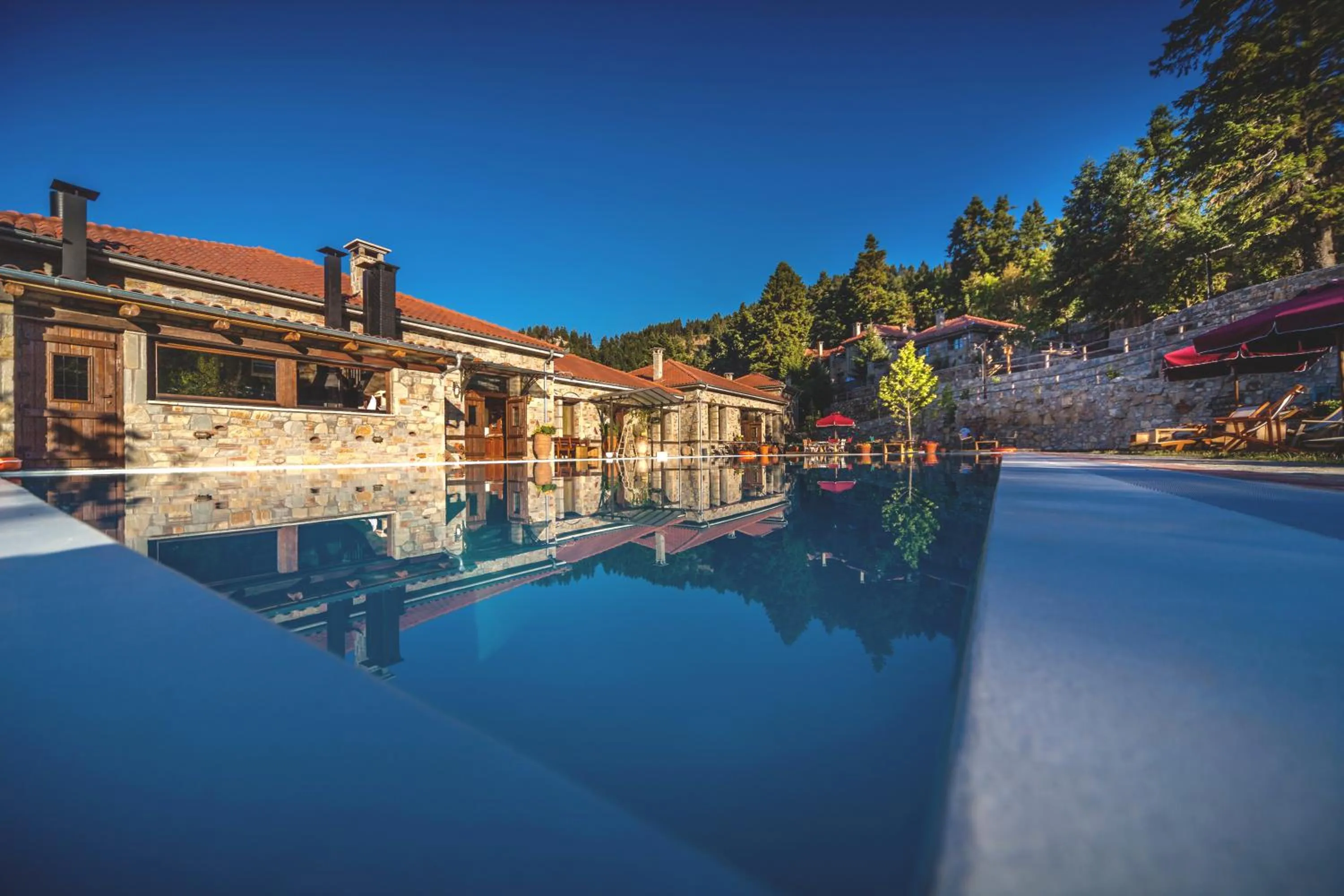 Swimming pool in Montanema Handmade Village