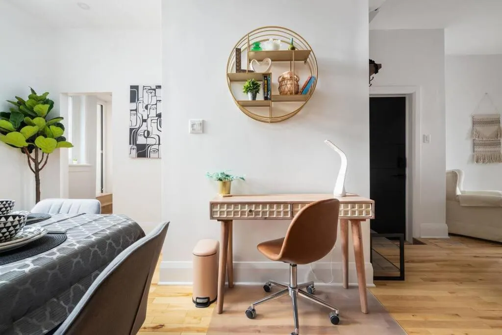 Seating area in Downtown Luxe: Metro, King Bed, Parking, Sleeps 6