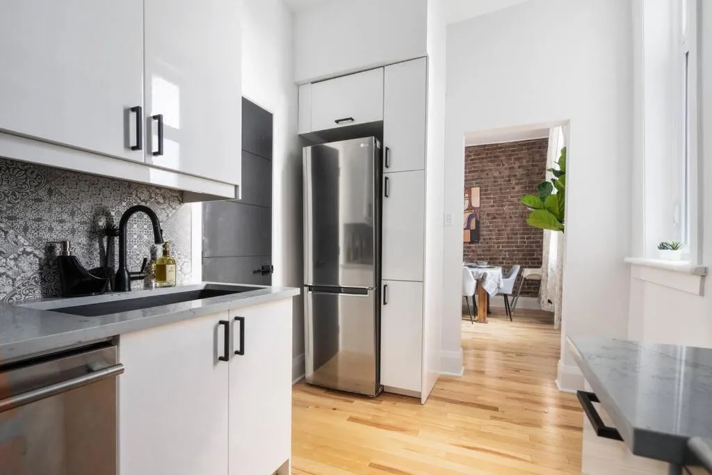 Kitchen or kitchenette in Downtown Luxe: Metro, King Bed, Parking, Sleeps 6