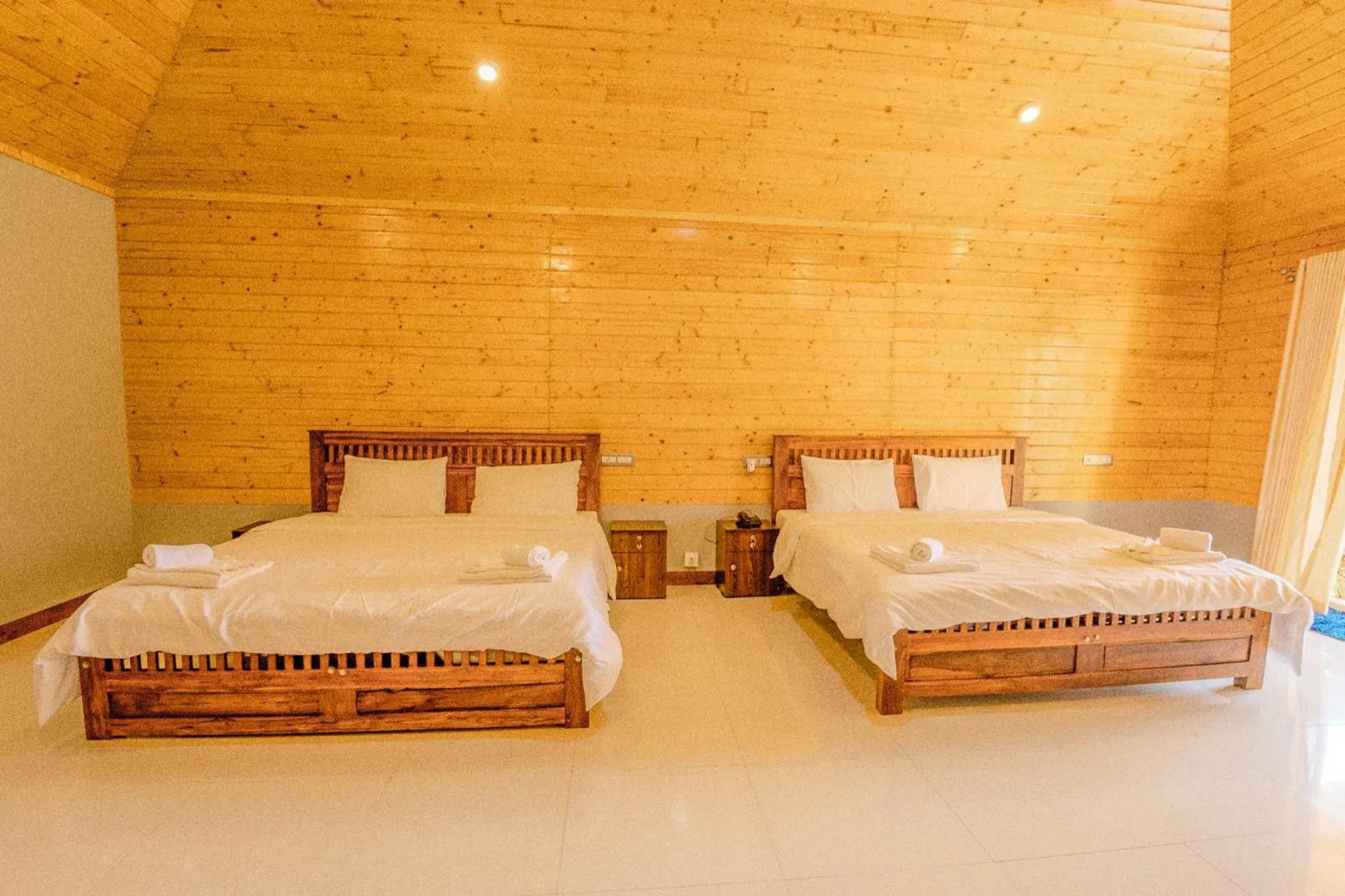 Bed in The O2H Agonda Beach Resort
