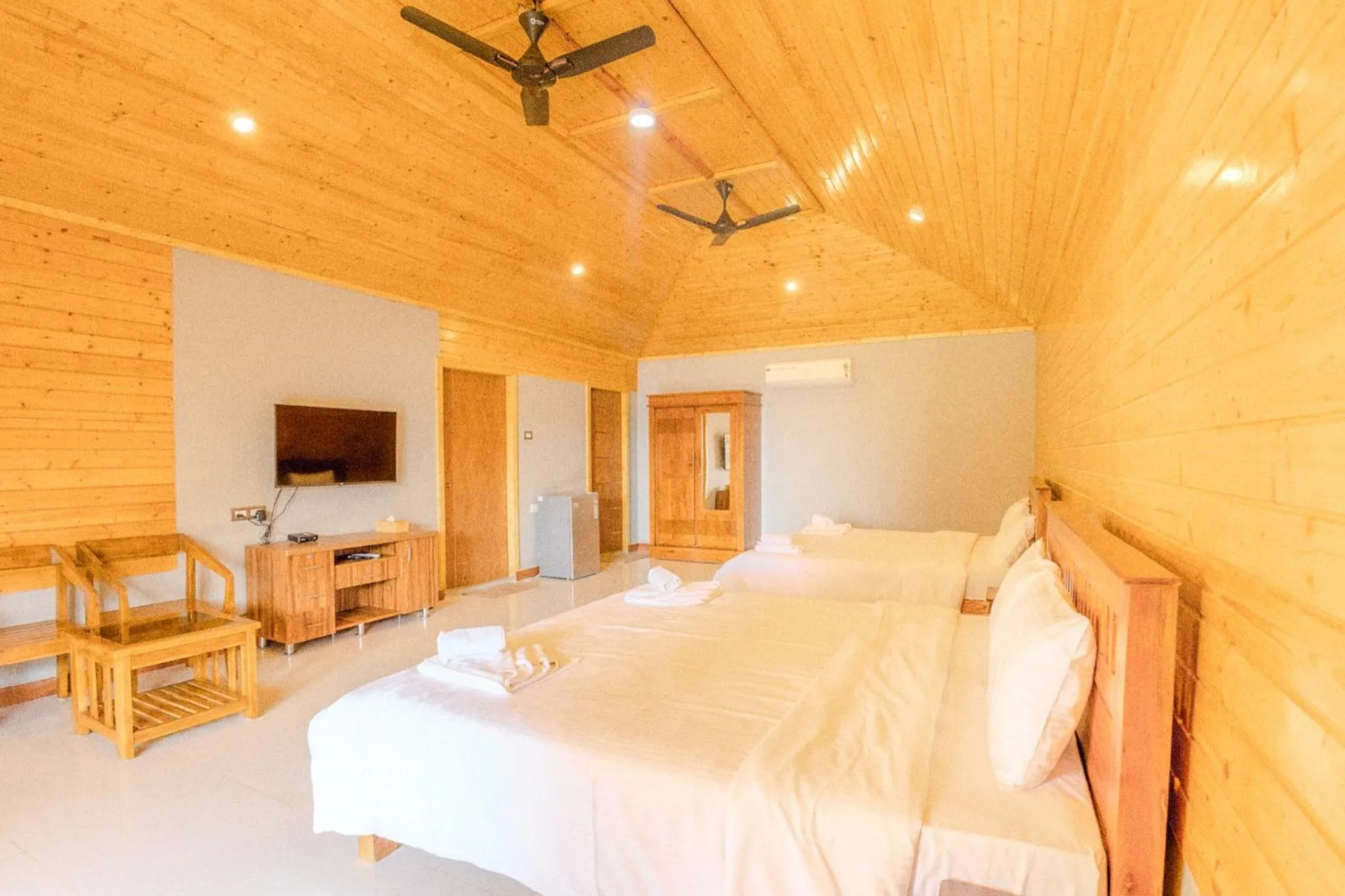 Bed in The O2H Agonda Beach Resort