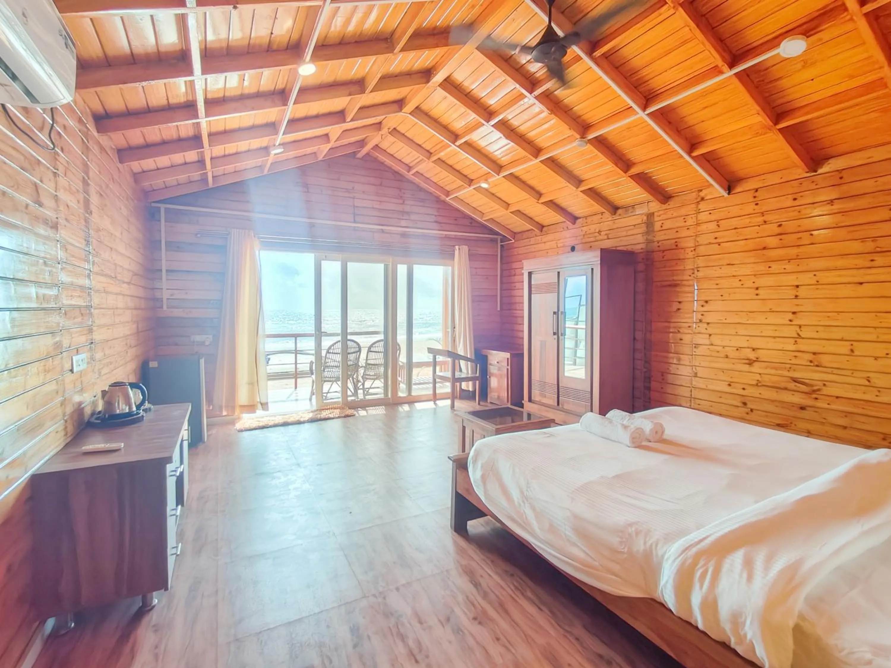 Bed in The O2H Agonda Beach Resort