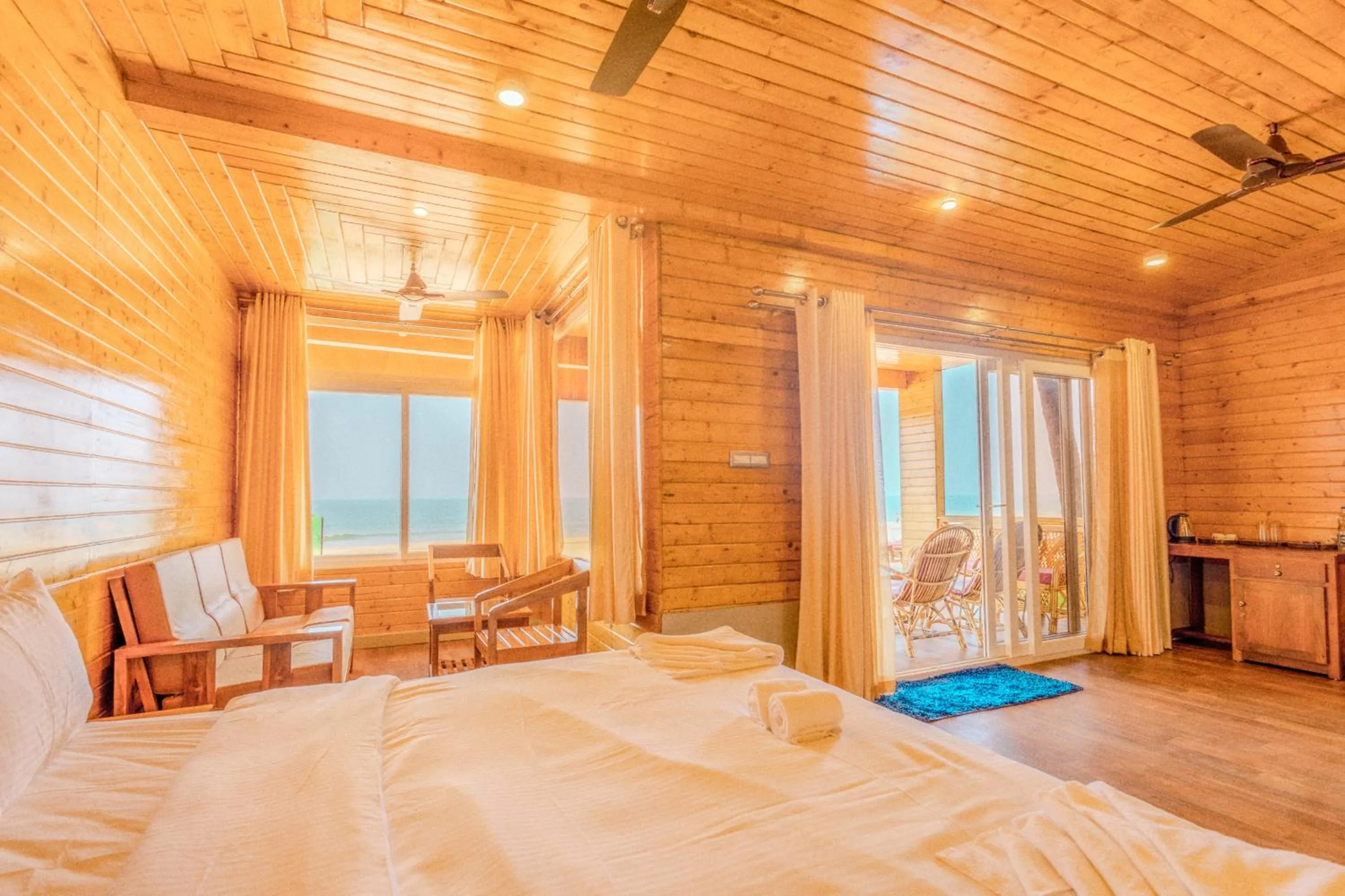 Bed in The O2H Agonda Beach Resort